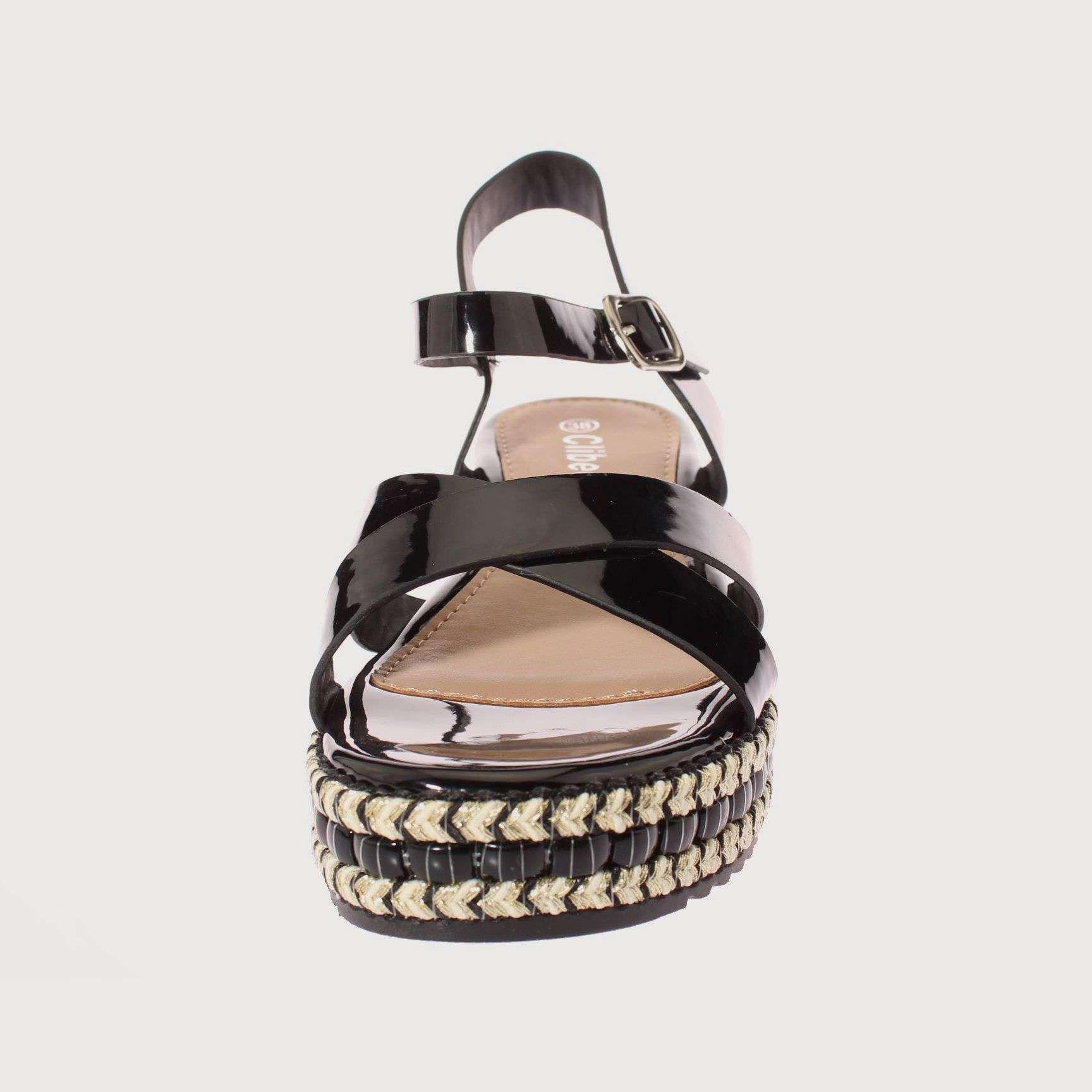 Sandalia Plataforma Negro Vía Franca Mujer Art: 5K2BLACK-2
