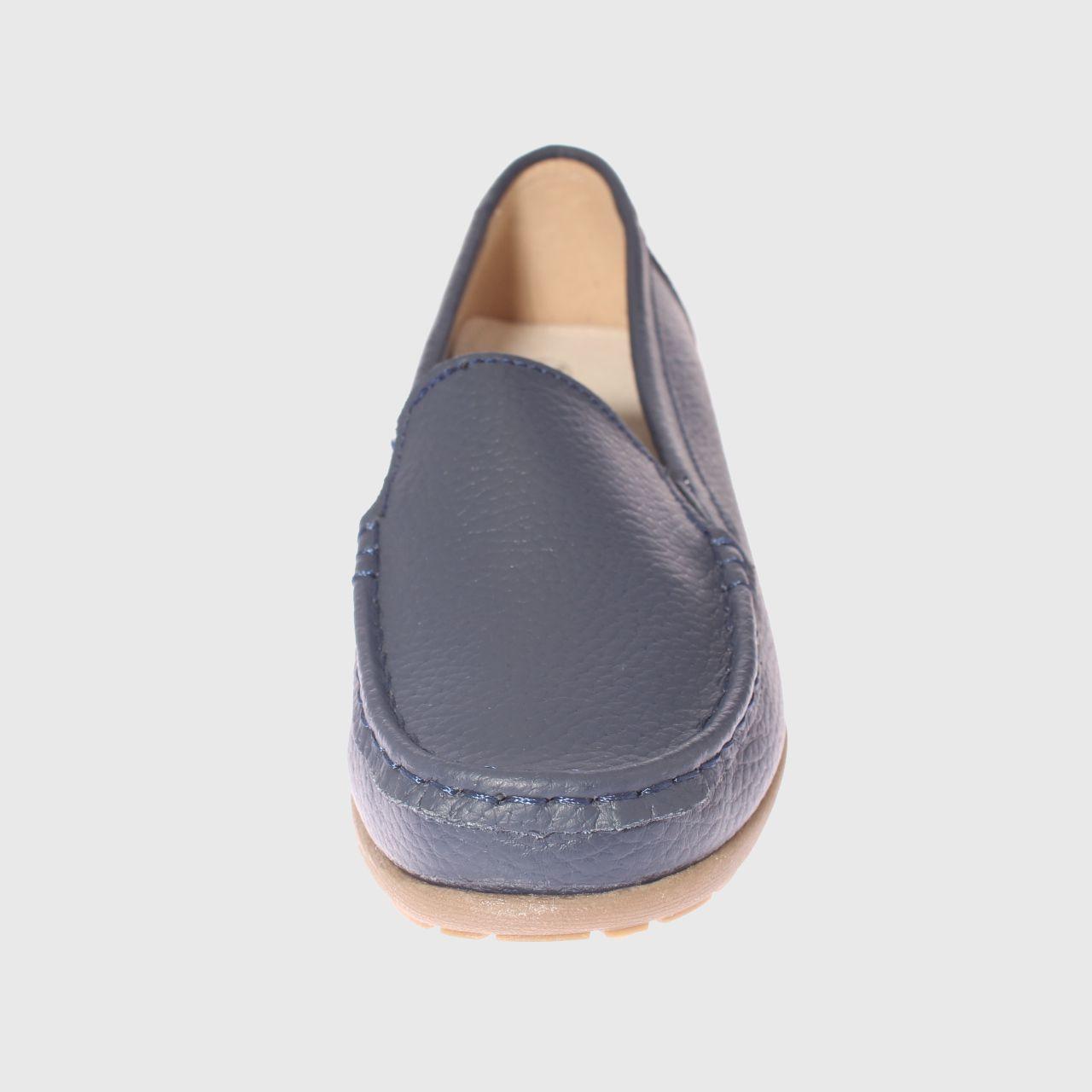 Mocasín Cuero Navy Vía Franca Mujer-2
