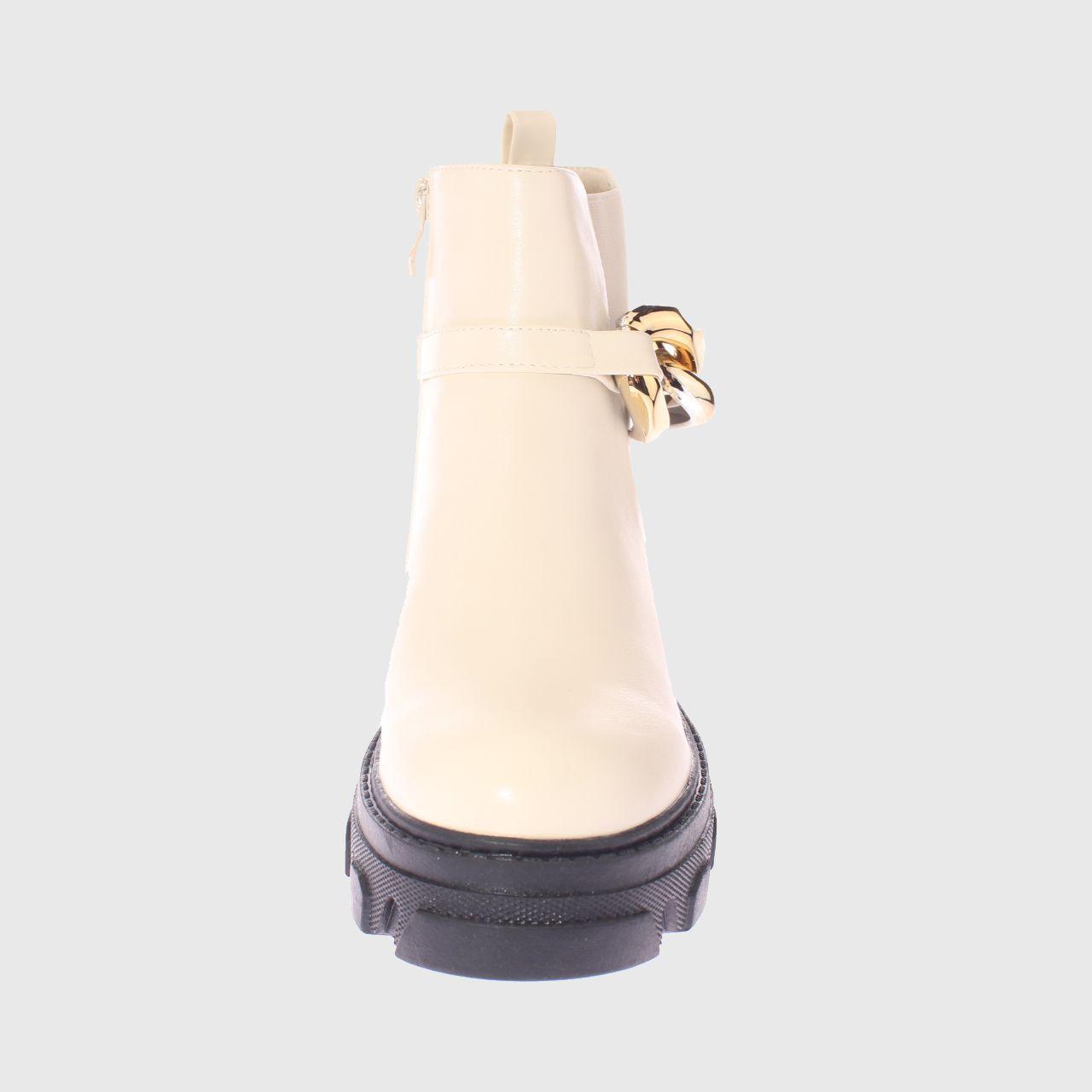 Botín cadena Beige Vía Franca Mujer-2