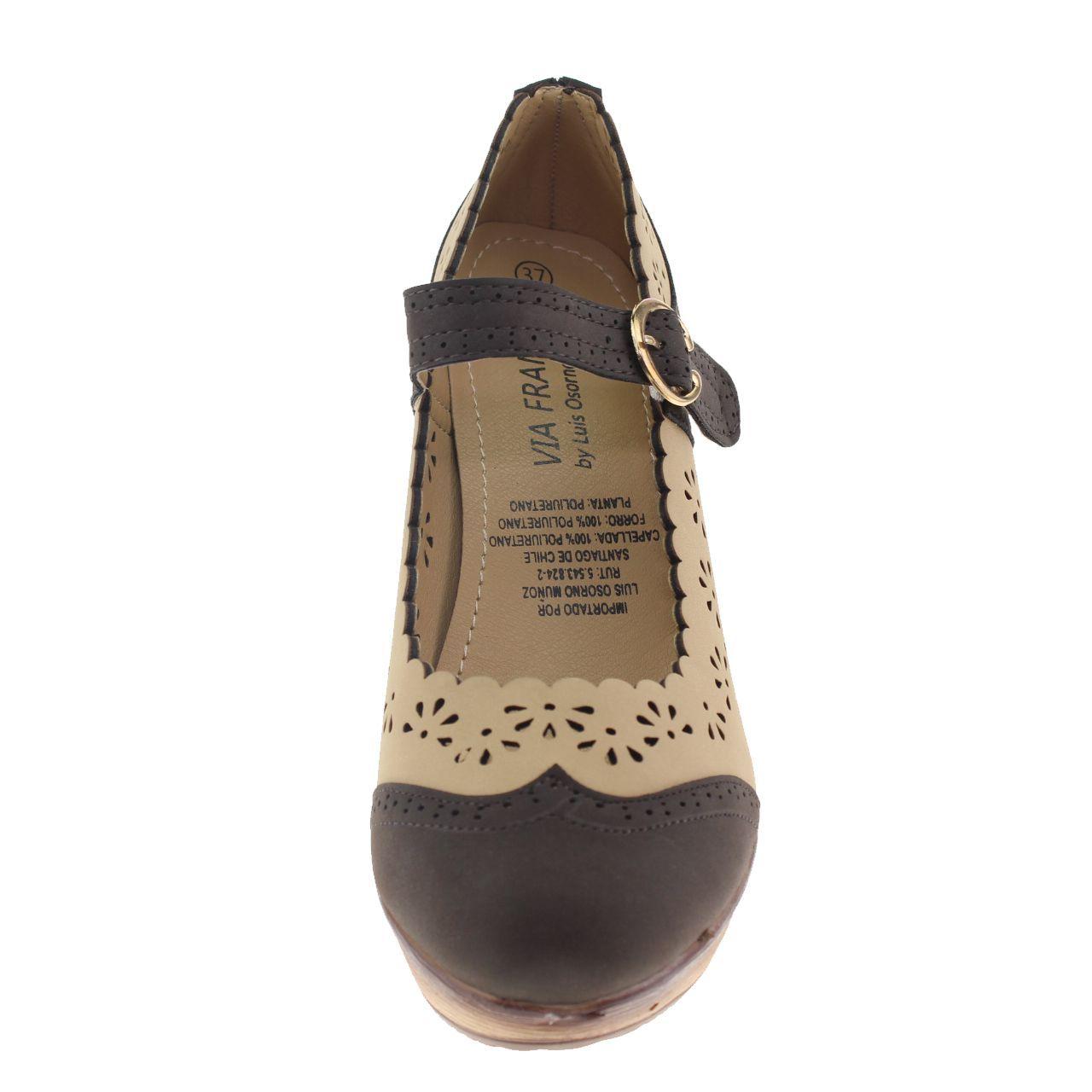Zapato Beige Vía Franca Mujer Art: 5CM138902BEIGEBLACK-3