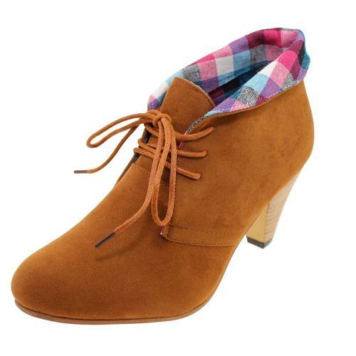Botín Tacón Escoces Kaki Vía Franca Mujer-4