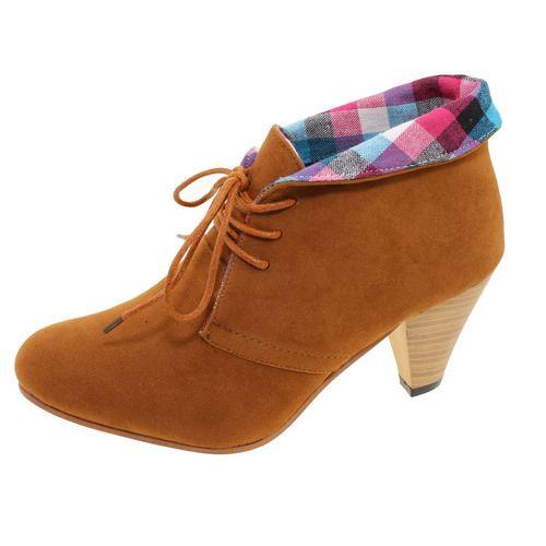 Botín Tacón Escoces Kaki Vía Franca Mujer-5