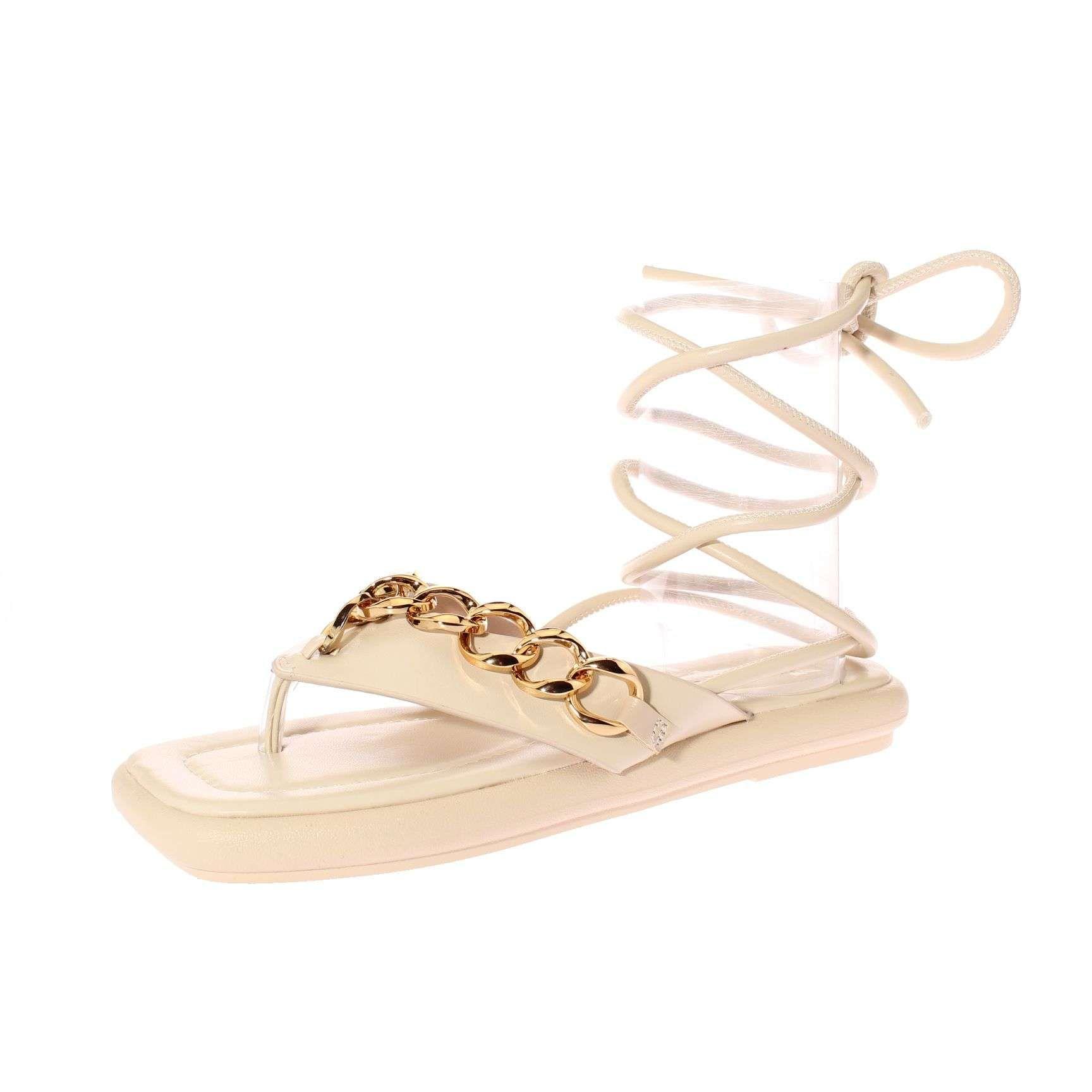Sandalia Romana Beige Vía Franca Mujer Art: 5G9838F3BEICHS-0