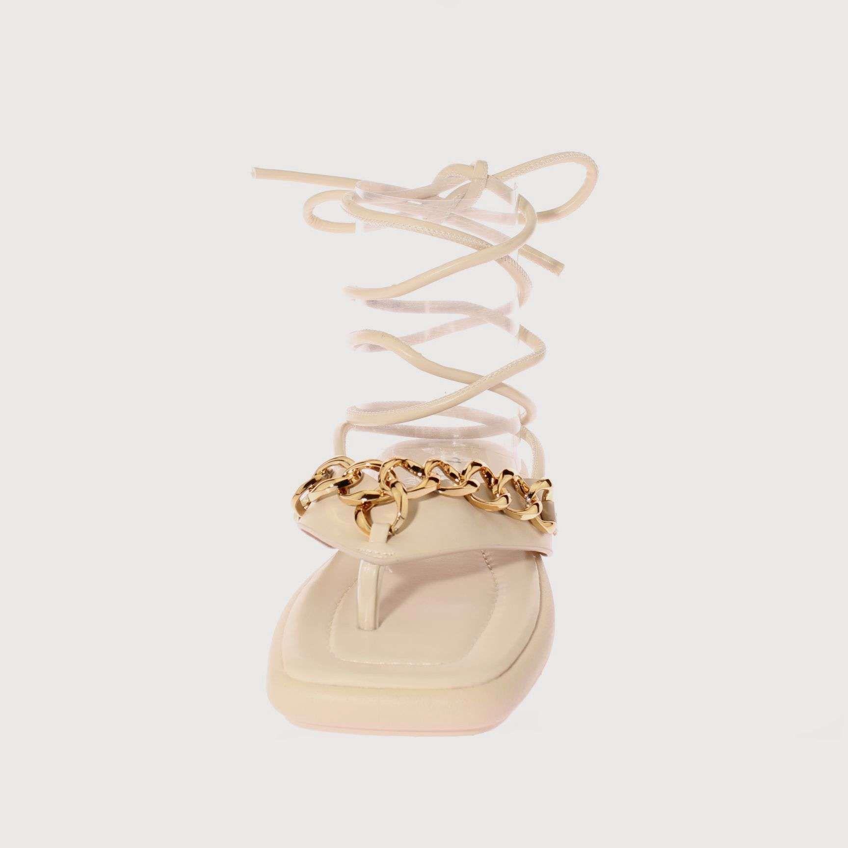 Sandalia Romana Beige Vía Franca Mujer Art: 5G9838F3BEICHS-2