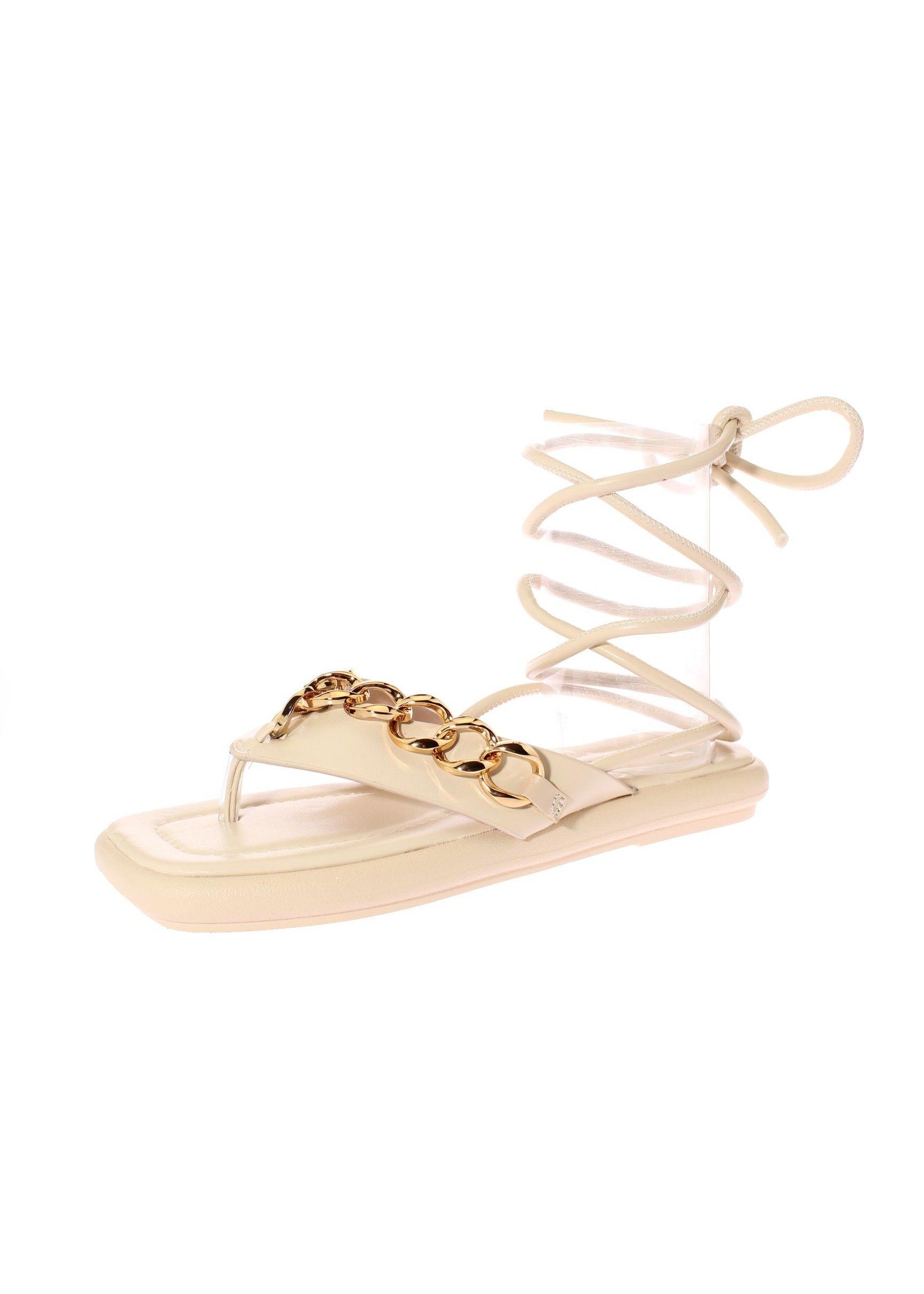 Sandalia Romana Beige Vía Franca Mujer Art: 5G9838F3BEICHS-0