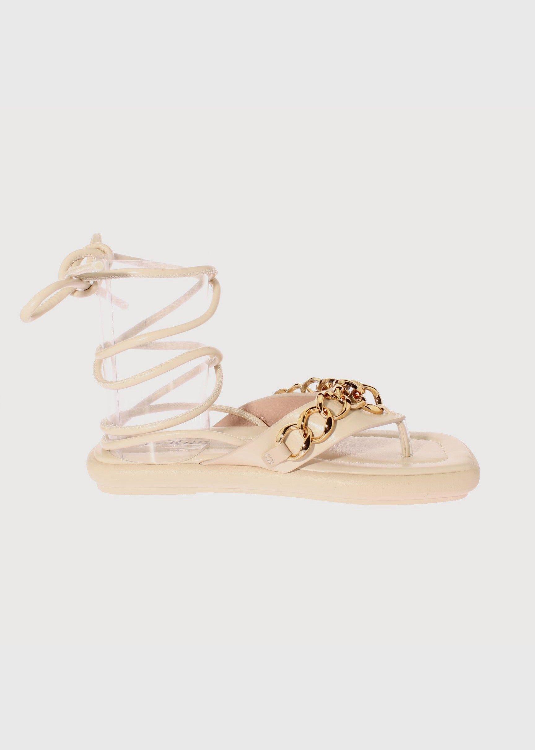 Sandalia Romana Beige Vía Franca Mujer Art: 5G9838F3BEICHS-3