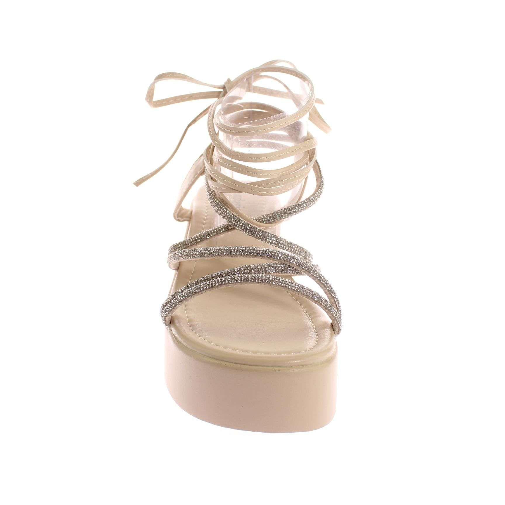Sandalia Romana Beige Vía Franca Mujer Art: 5322810BEIGE-2