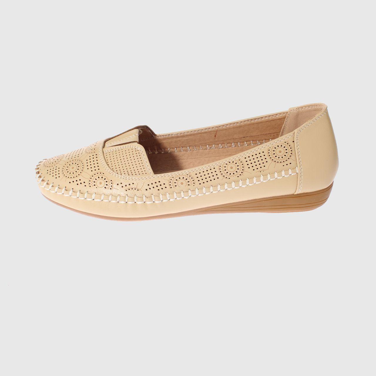 Mocasín Beige Vía Franca Mujer-1