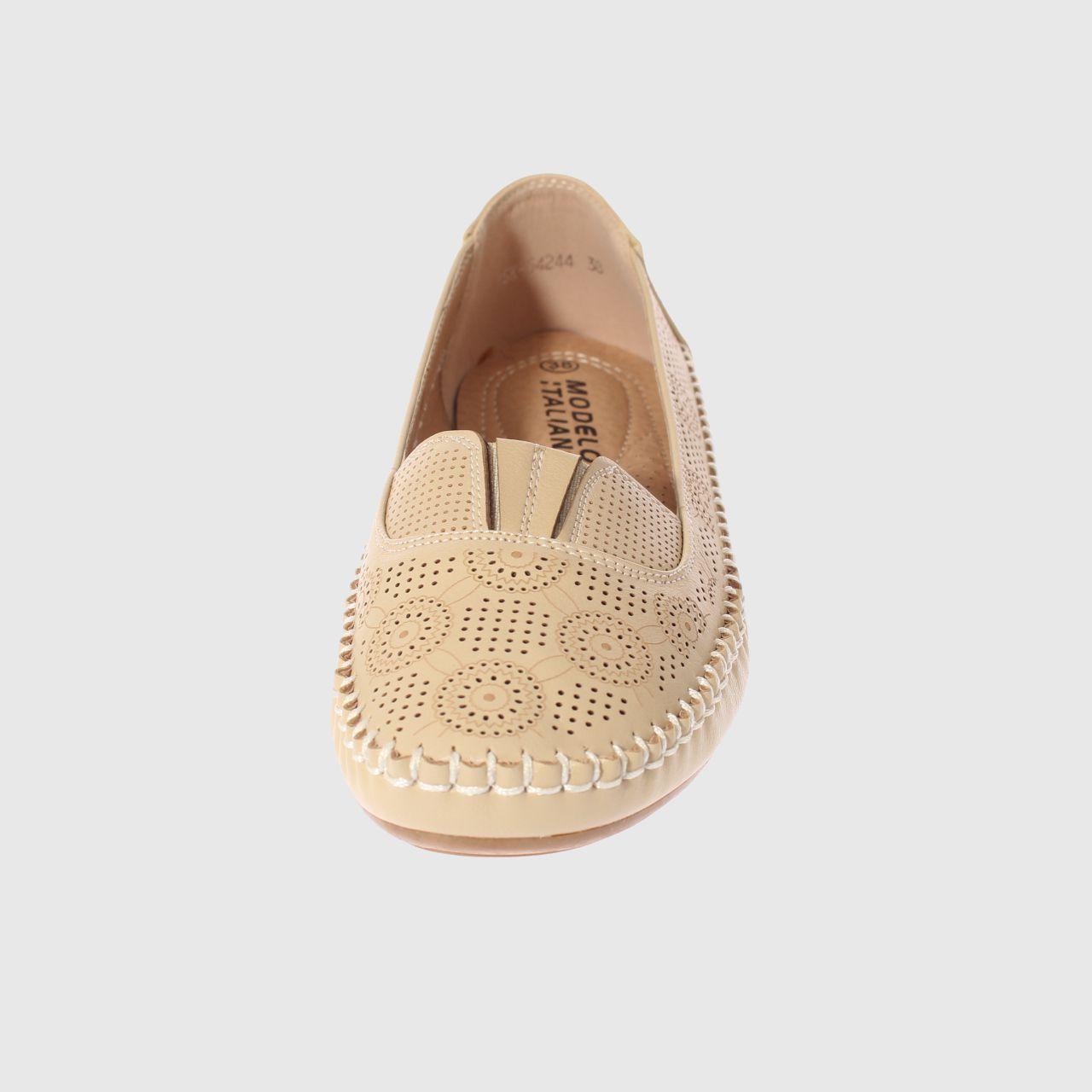 Mocasín Beige Vía Franca Mujer-2