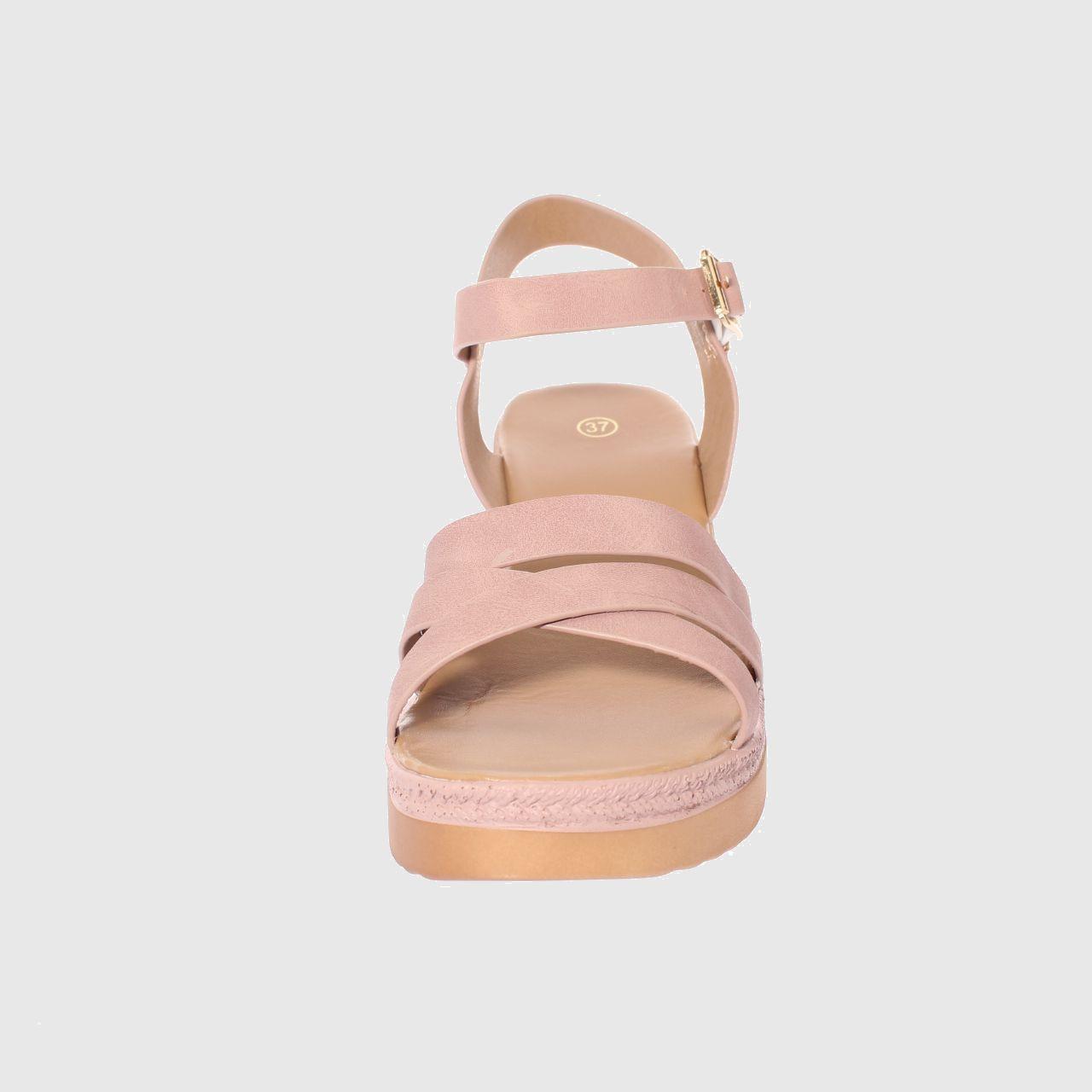 Sandalia plataforma Rosa Vía Franca Mujer-2