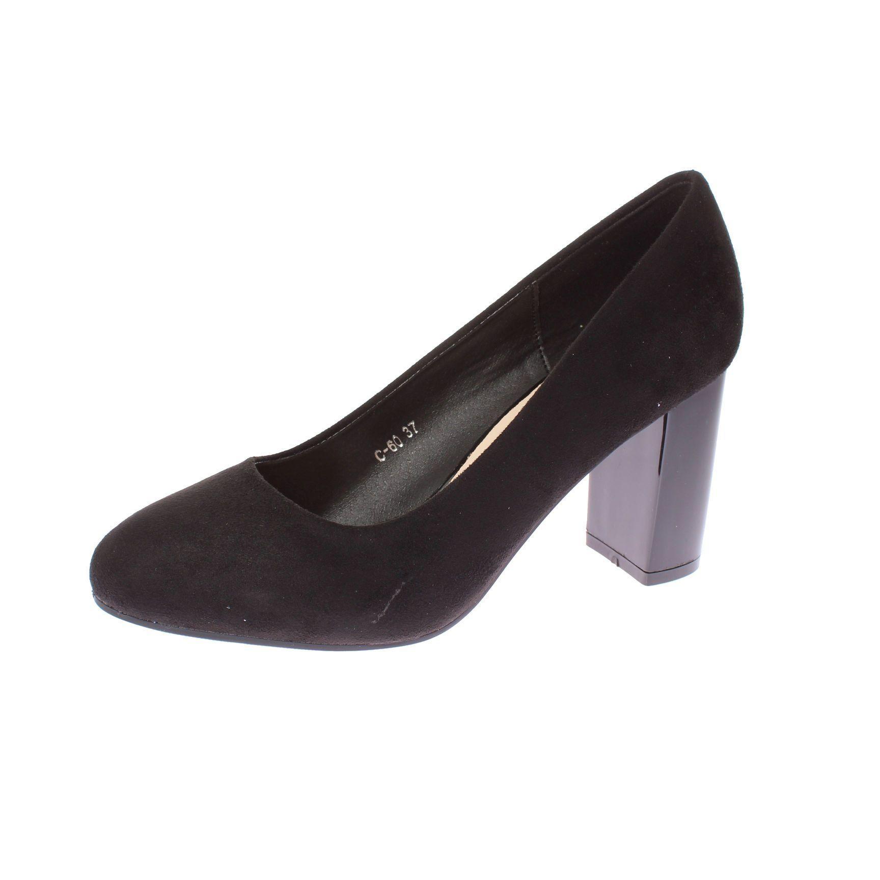 Zapato Taco Negro Vía Franca Mujer-0
