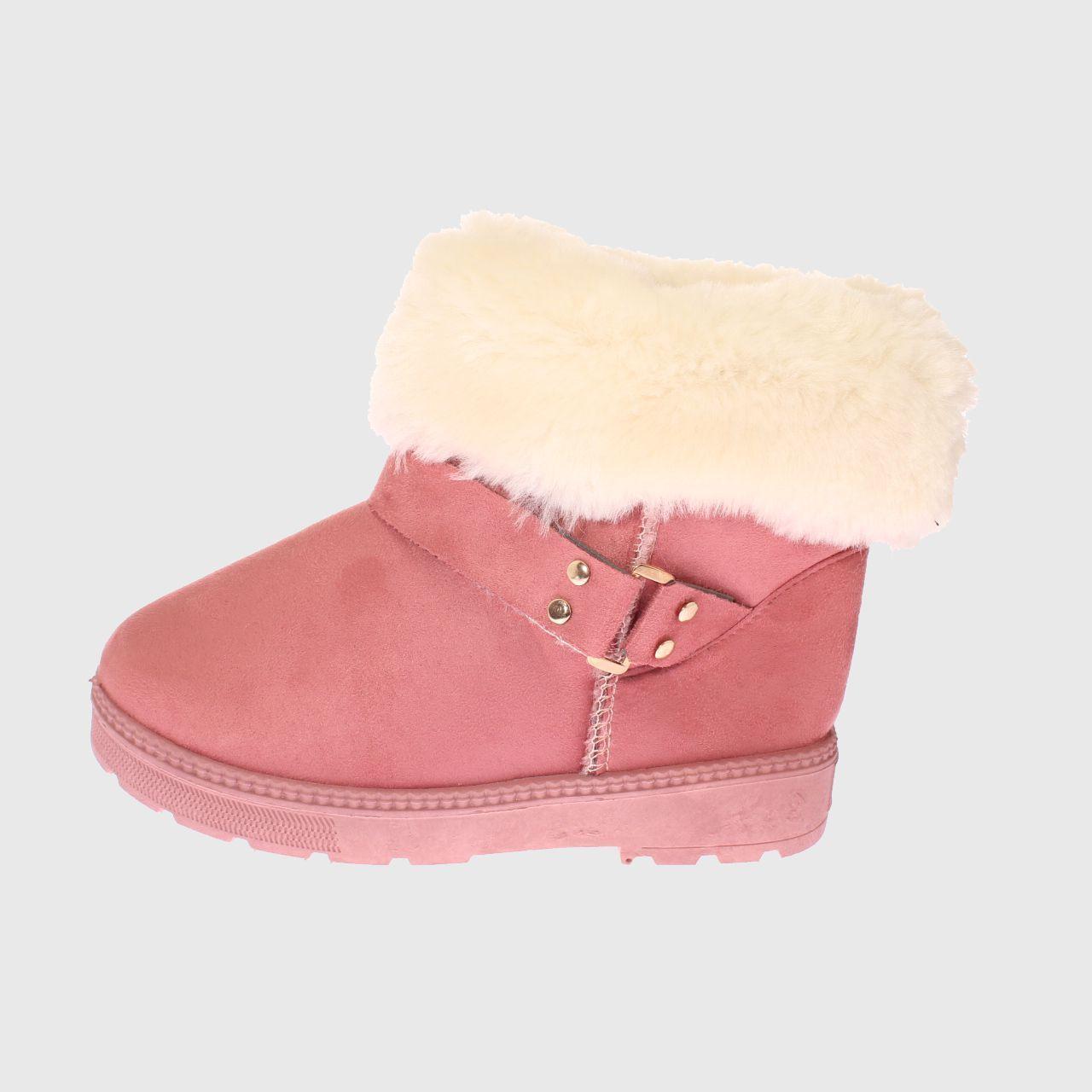 Bota Piel Rosa Vía Franca Niña-1