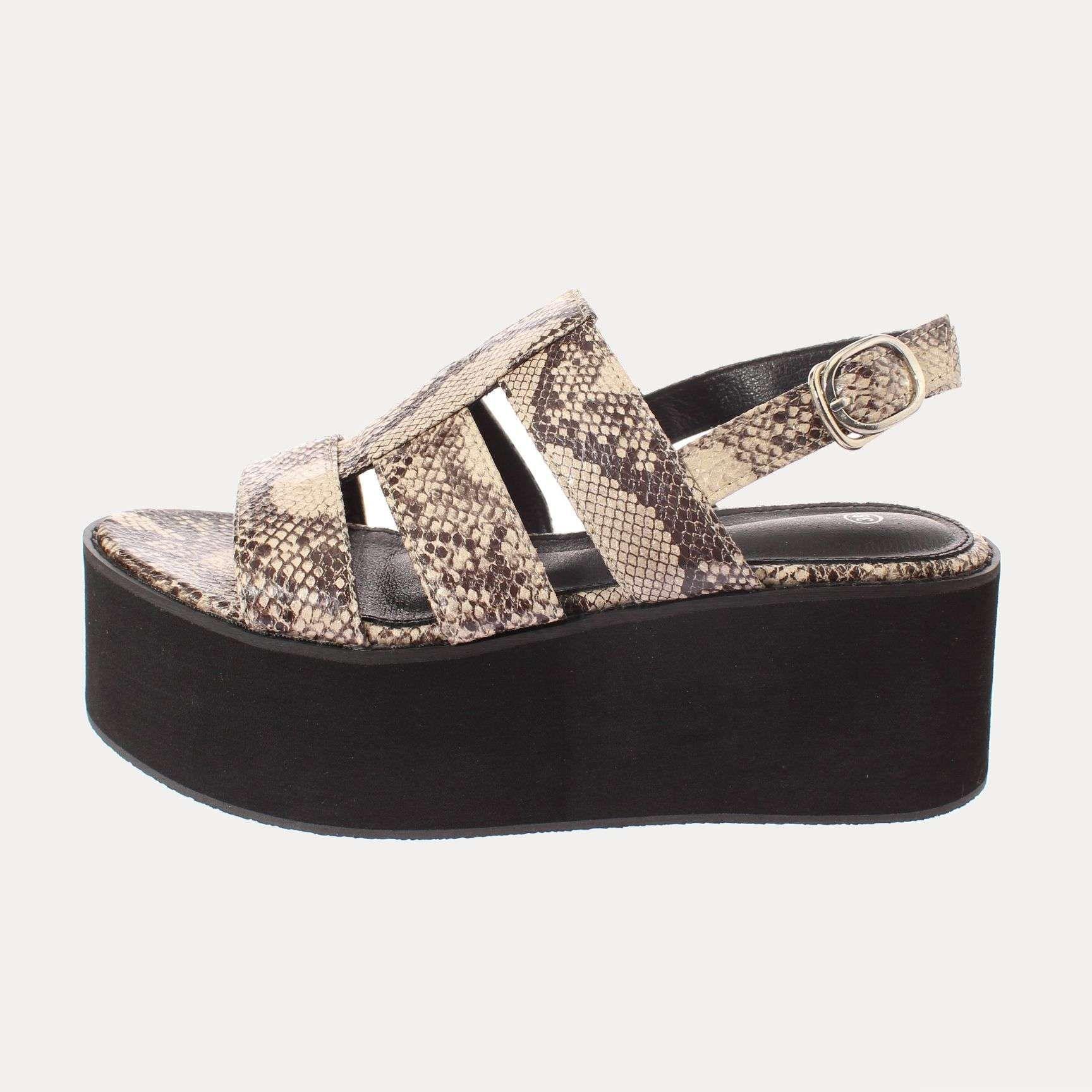 Sandalia Plataforma Negro Vía Franca Mujer Art: 52109B30895BLACK-1
