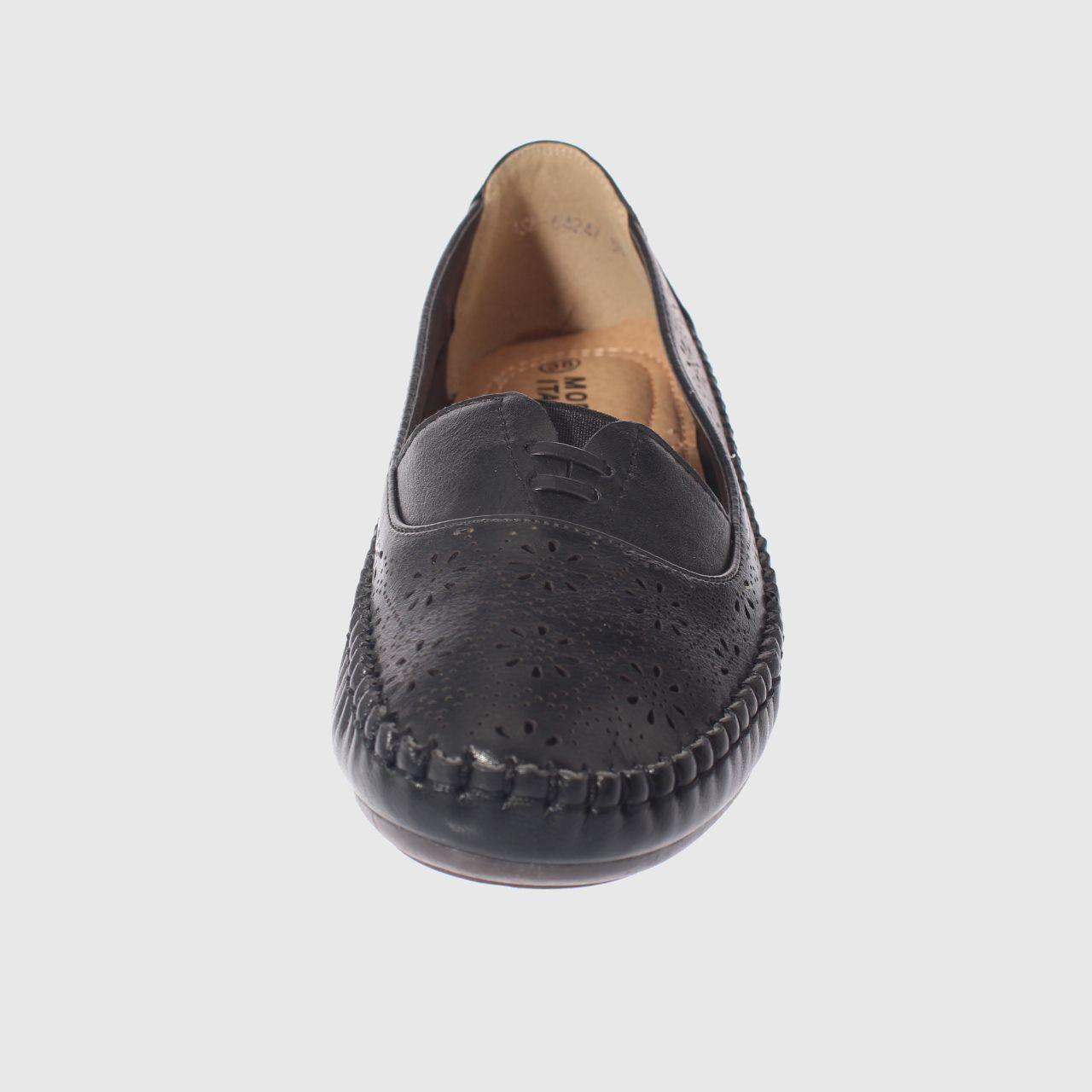 Mocasín Negro Vía Franca Mujer-2
