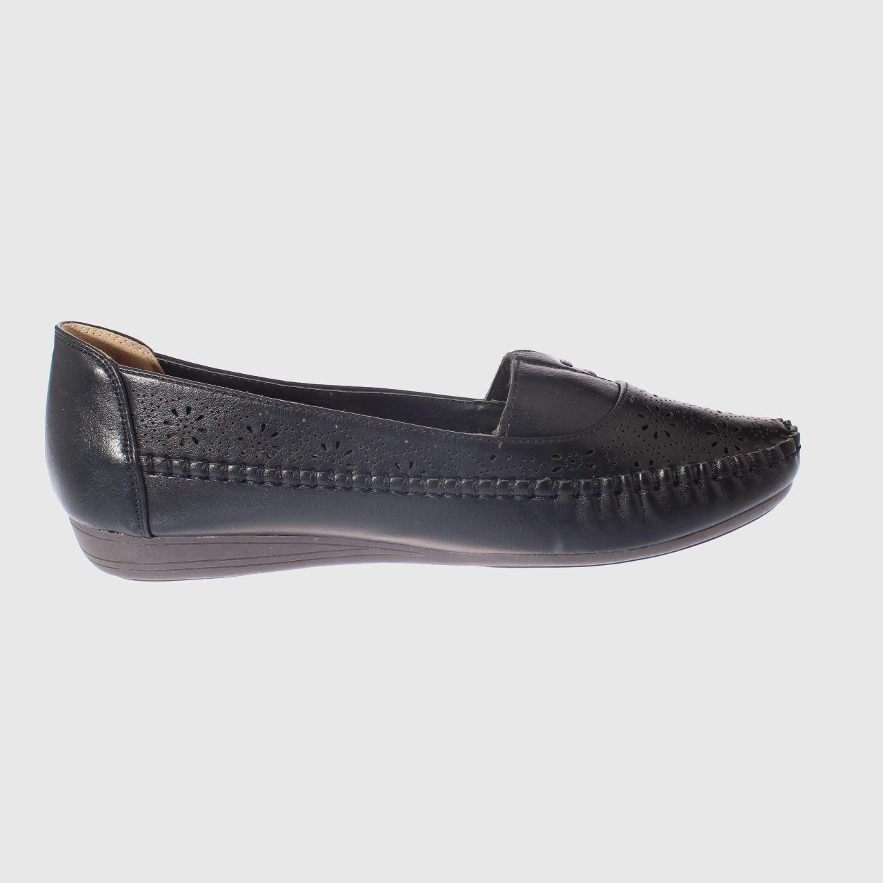 Mocasín Negro Vía Franca Mujer-3