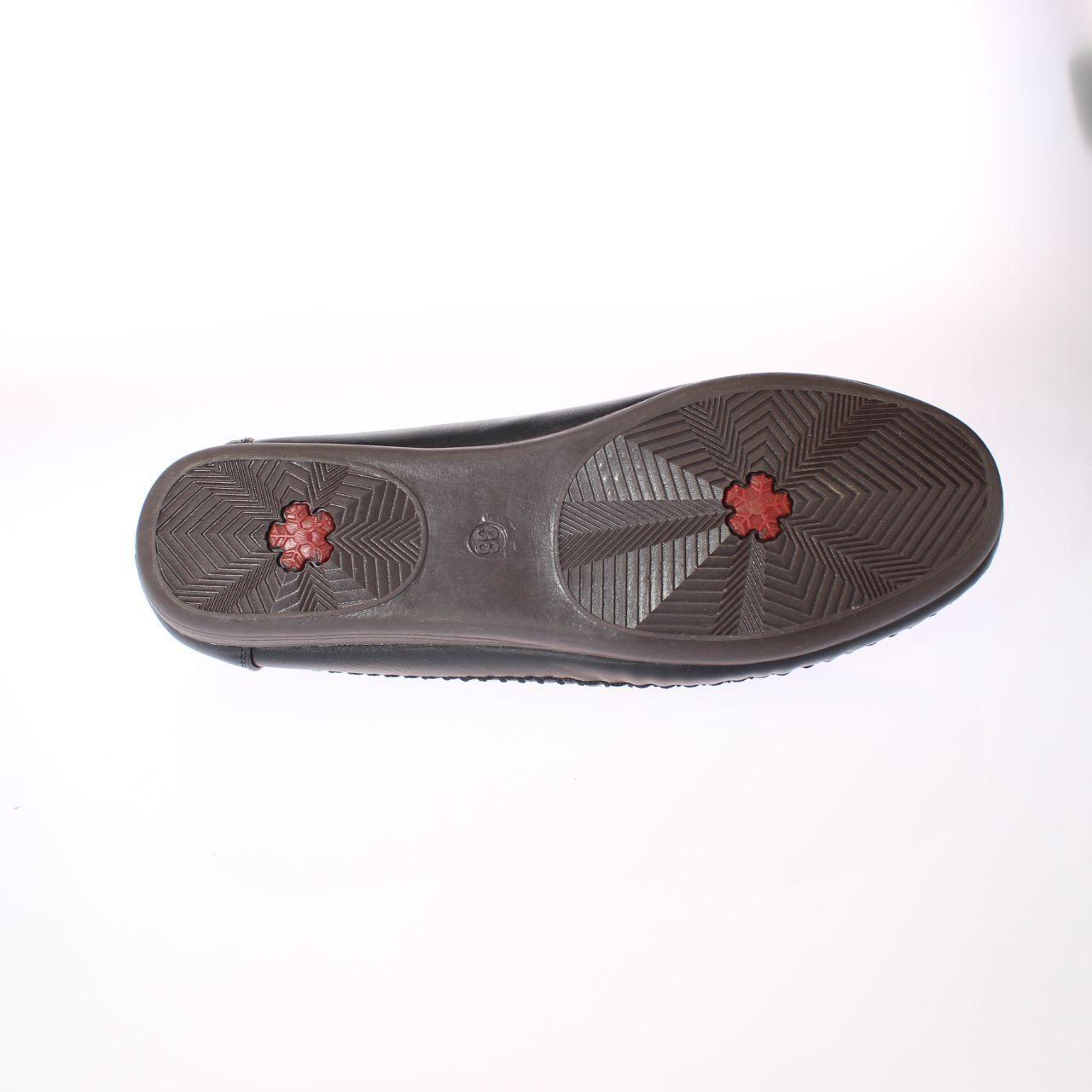 Mocasín Negro Vía Franca Mujer-4