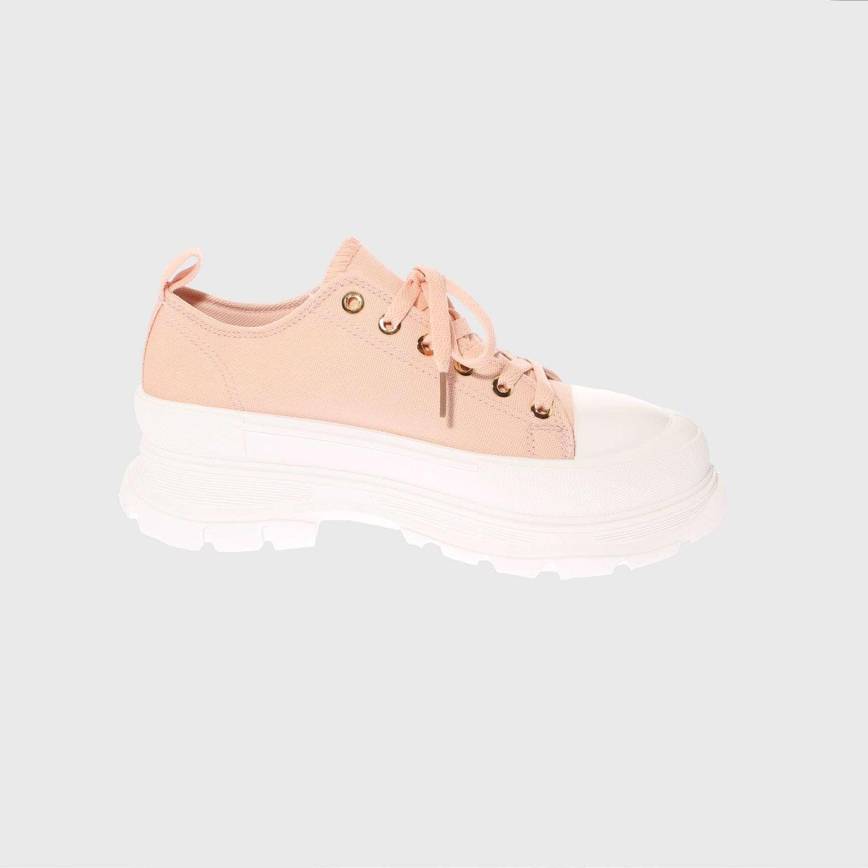 Zapatilla Lona Rosado Vía Franca Mujer-3