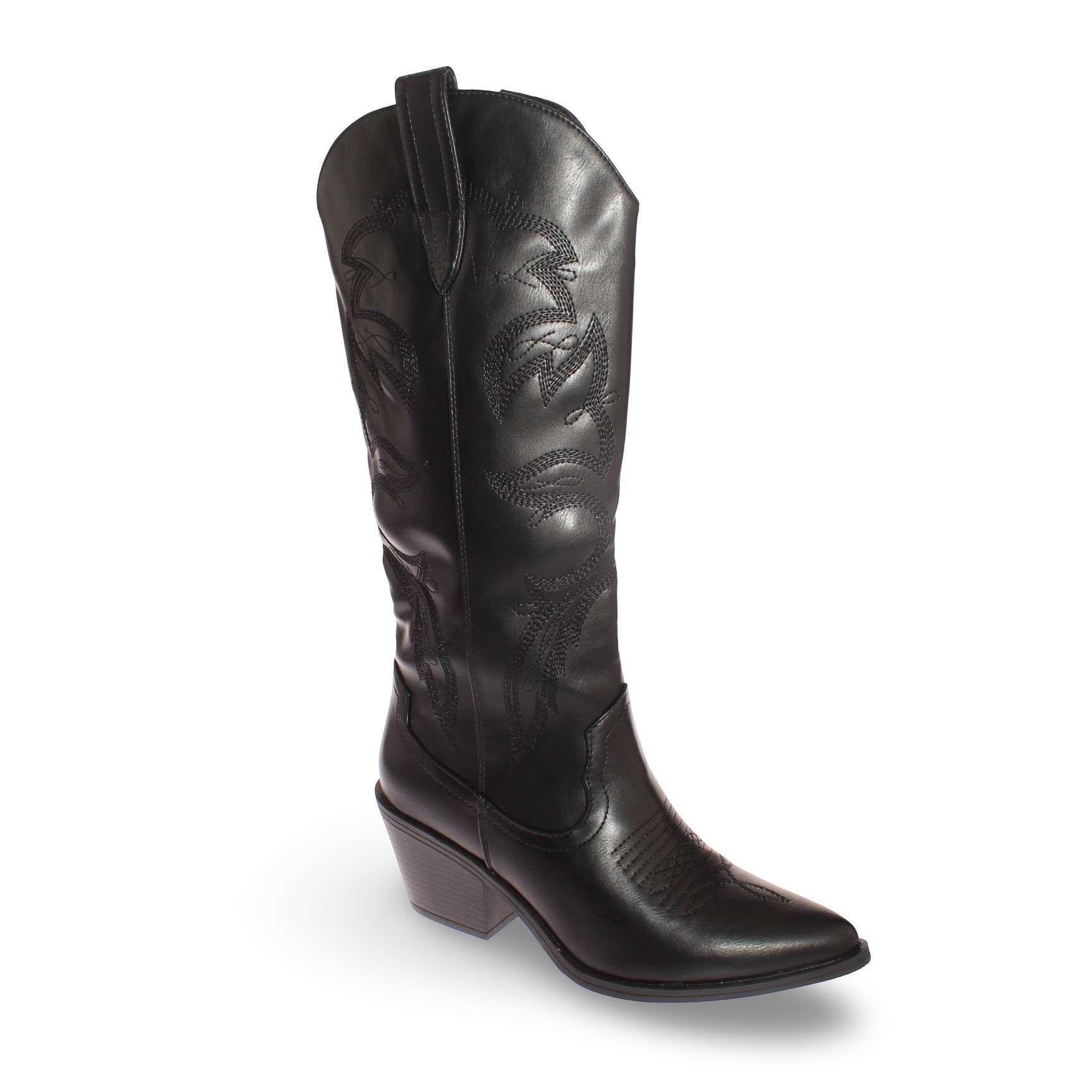 Bota Vaquera Negro Vía Franca Mujer Art: 5PG53211ABLACK-0