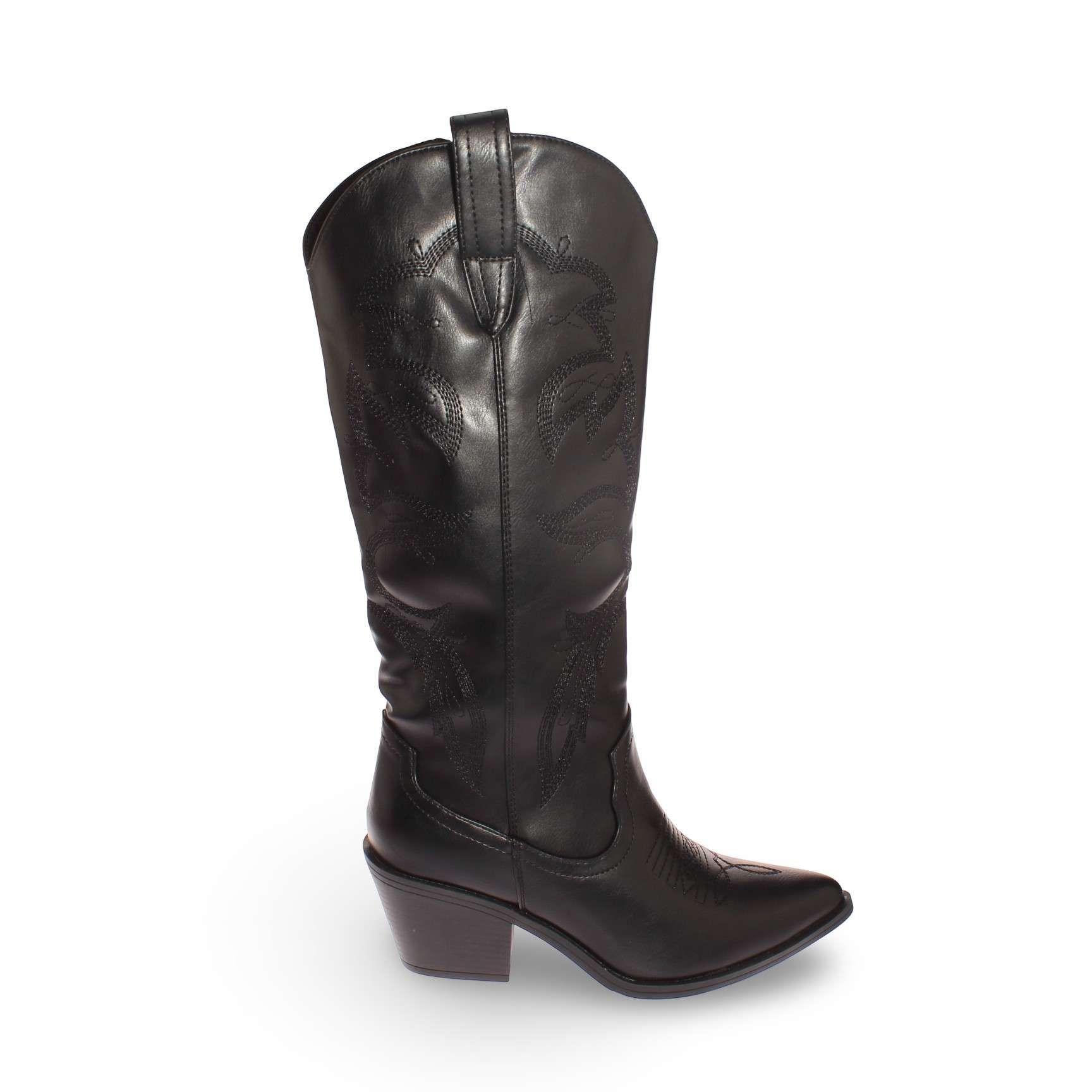 Bota Vaquera Negro Vía Franca Mujer Art: 5PG53211ABLACK-1