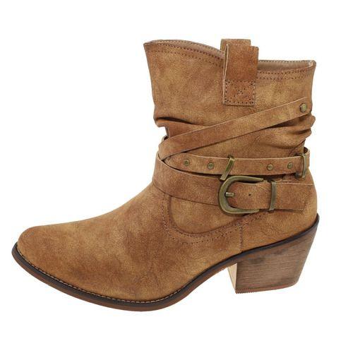 Botín Camel Vía Franca Mujer-1