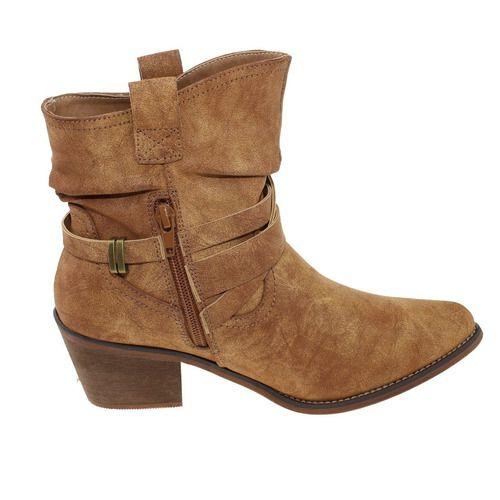 Botín Camel Vía Franca Mujer-3