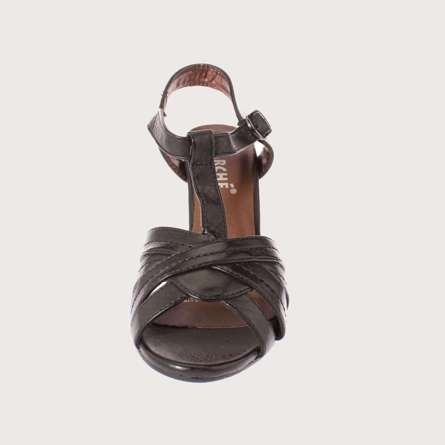 Sandalia Negro Vía Franca Mujer Art: 5KT3034BLACK-2