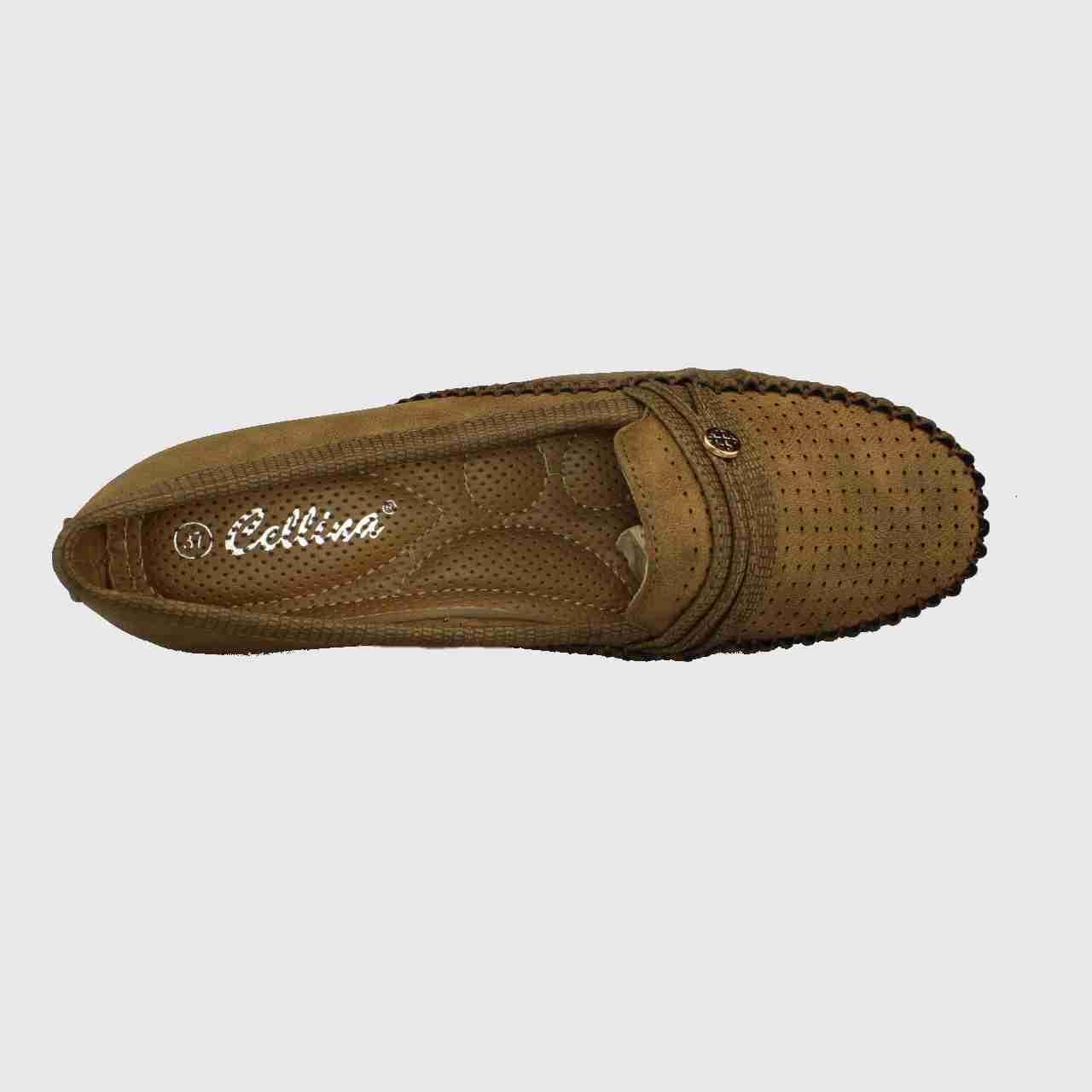 Mocasín Confort Camel Vía Franca Mujer-4
