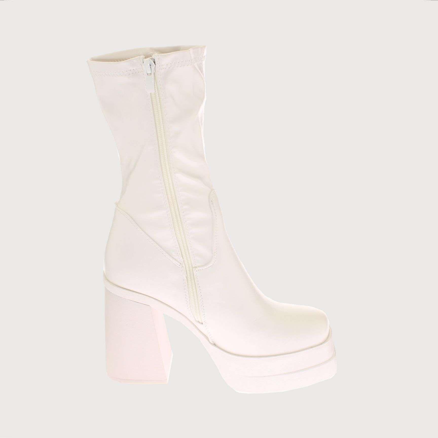 Bota Terraplen Blanco Vía Franca Mujer Art: 5XZN611BWHITE-3