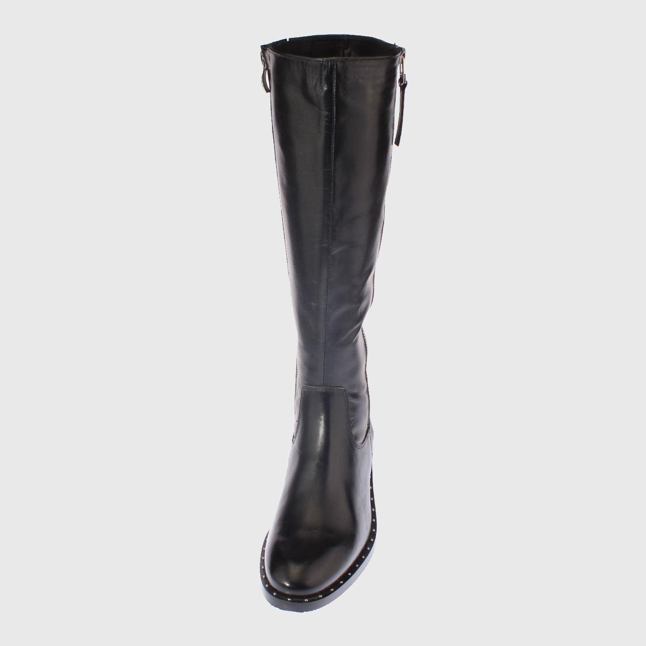Bota Cuero Negro Vía franca Mujer-2
