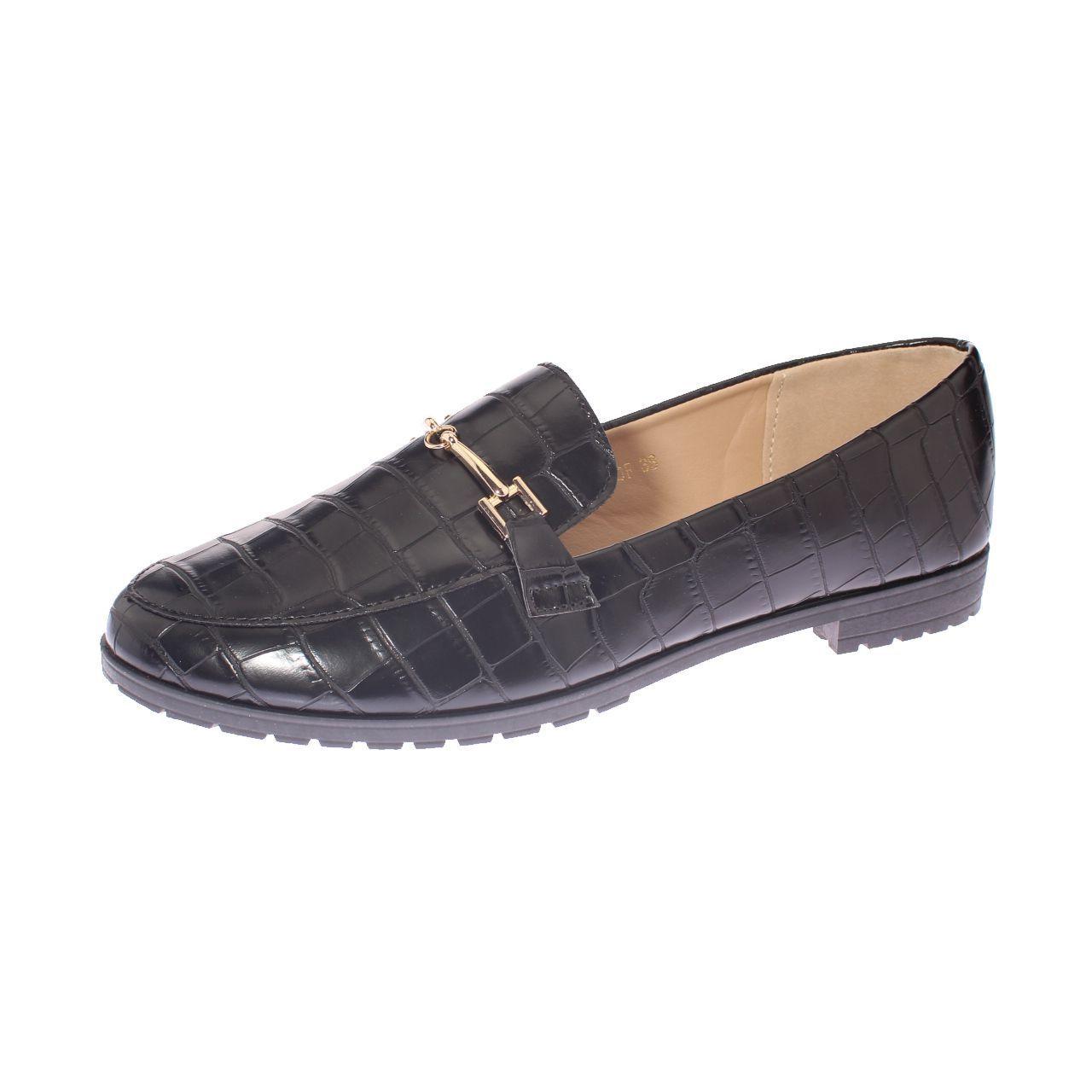 Mocasín Negro Vía Franca Mujer-0