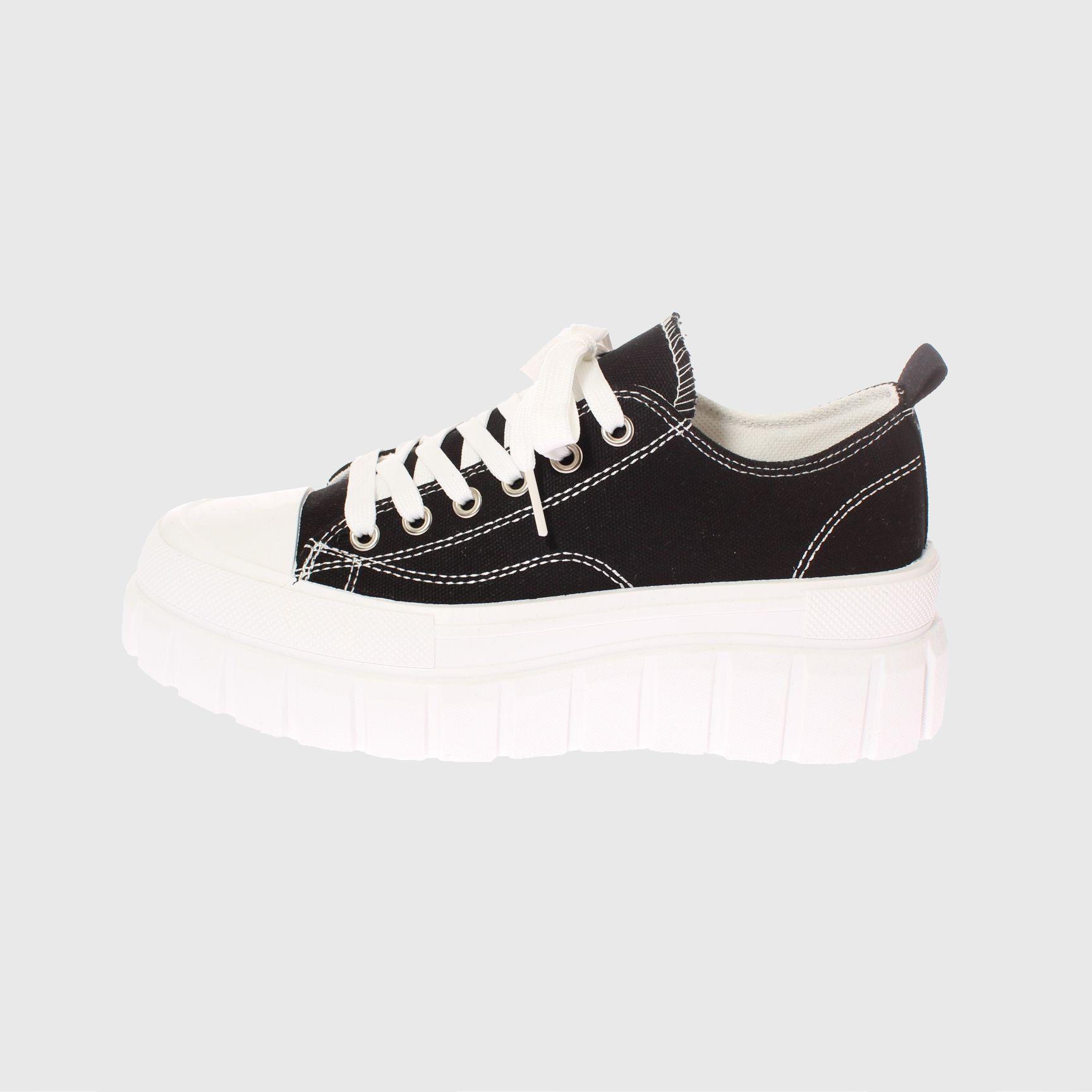 Zapatilla Lona Negro Vía Franca Mujer-2