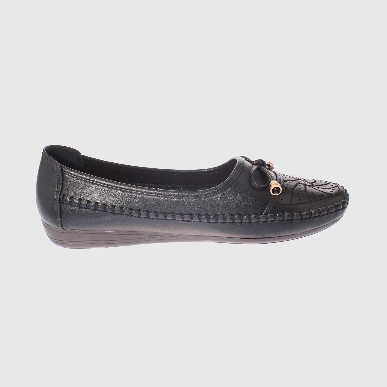Mocasín Negro Vía Franca Mujer-3