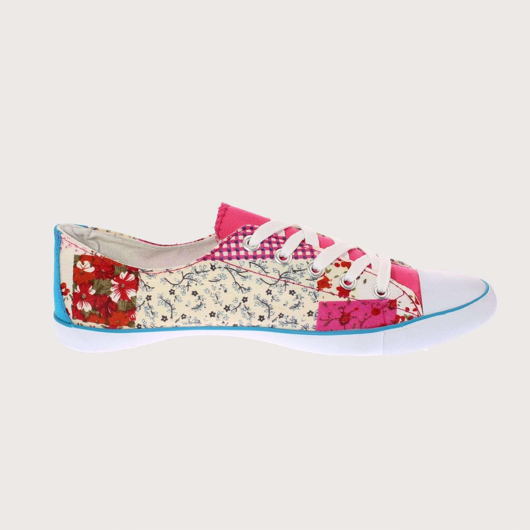 Zapatilla Lona Rosa Vía Franca Mujer Art: 5DSCO1074PINK-3