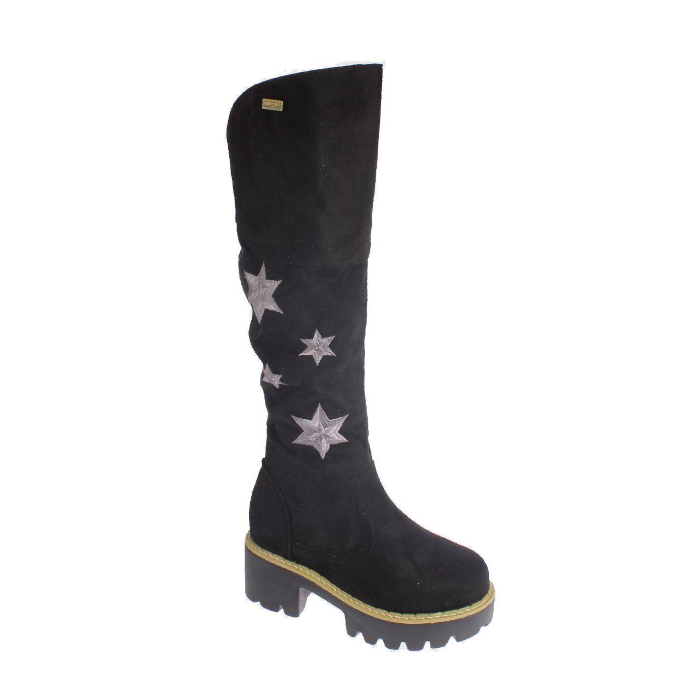 Bota bordada Negro Vía franca Niña-0