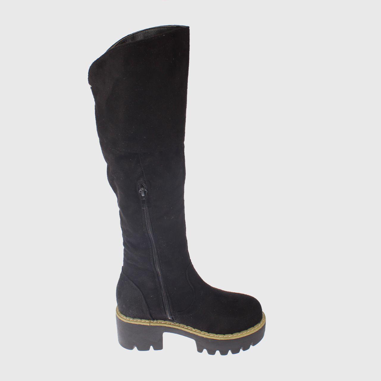 Bota bordada Negro Vía franca Niña-1
