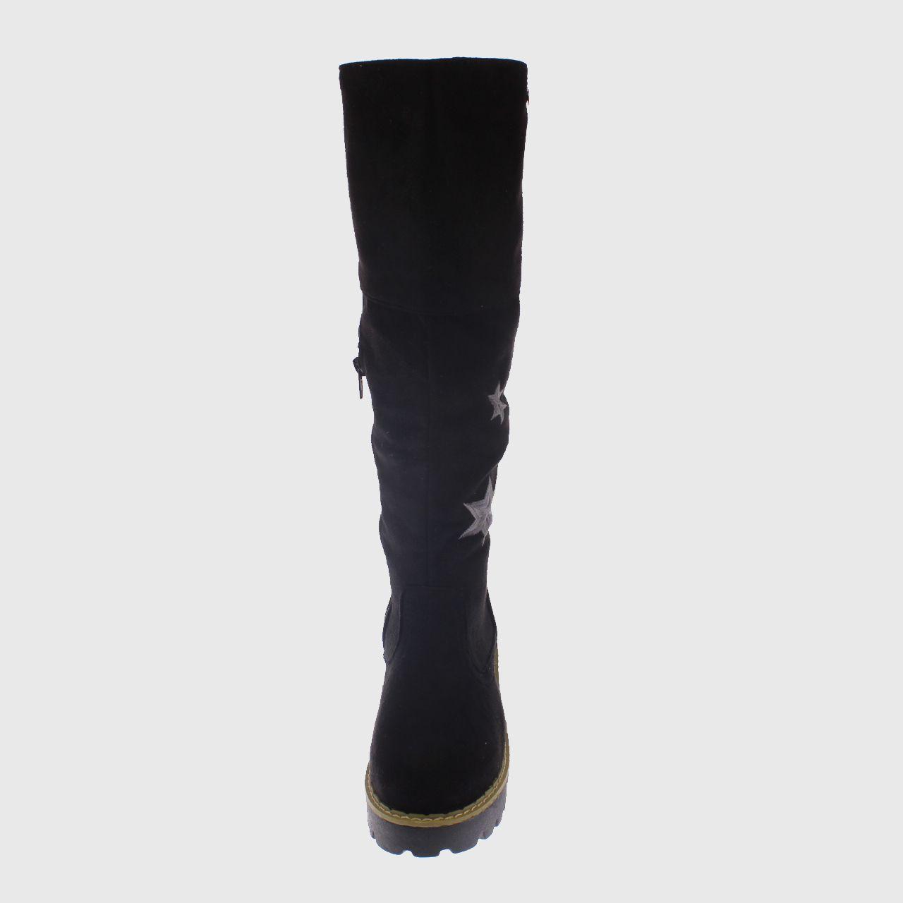 Bota bordada Negro Vía franca Niña-2