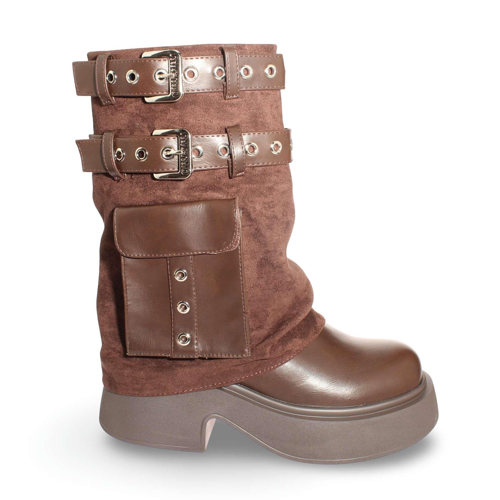 Bota OnuOnu Café Vía Franca Mujer Art: 5PG3232BROWN-1