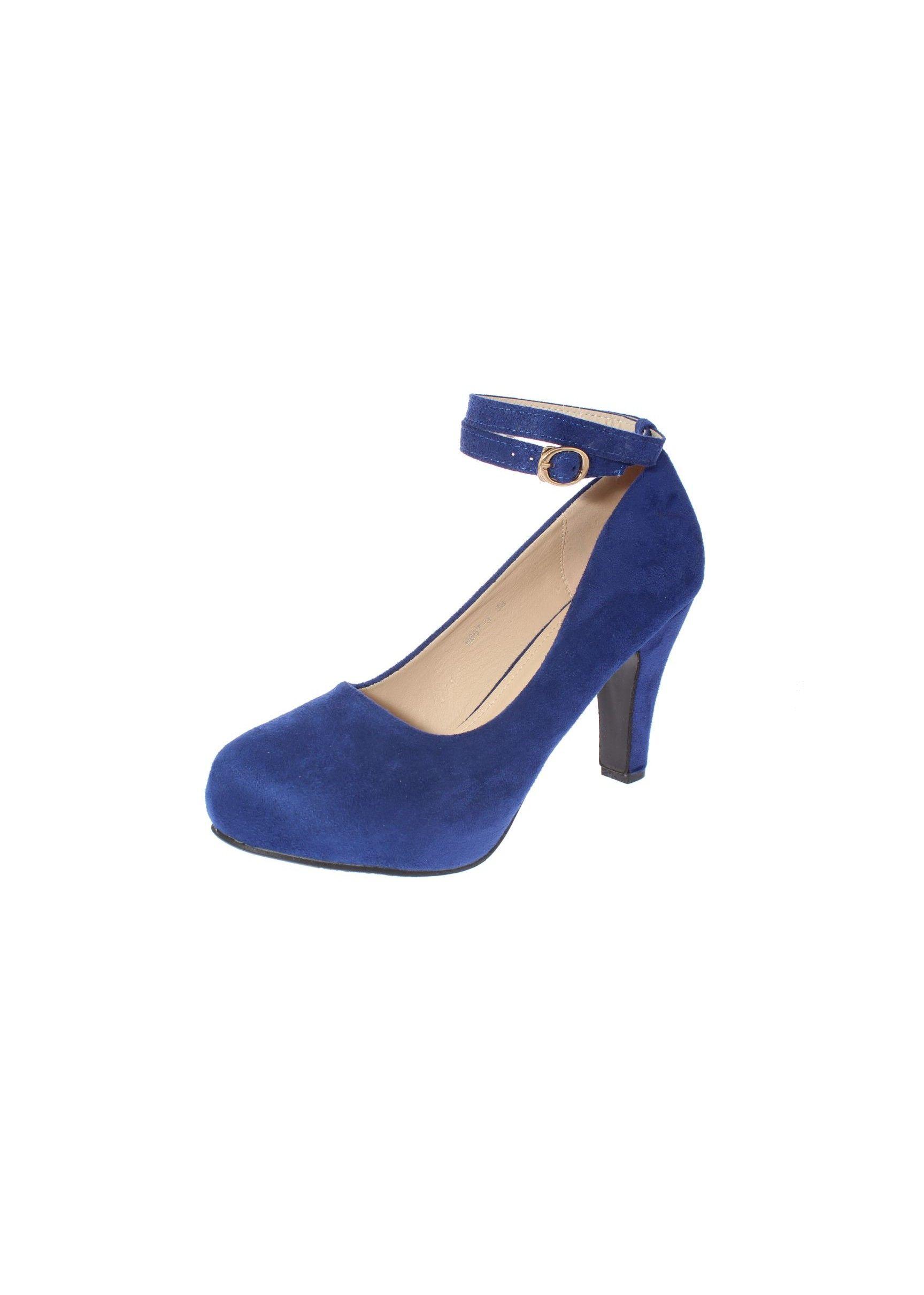 Zapato taco Azul Vía Franca Mujer-0