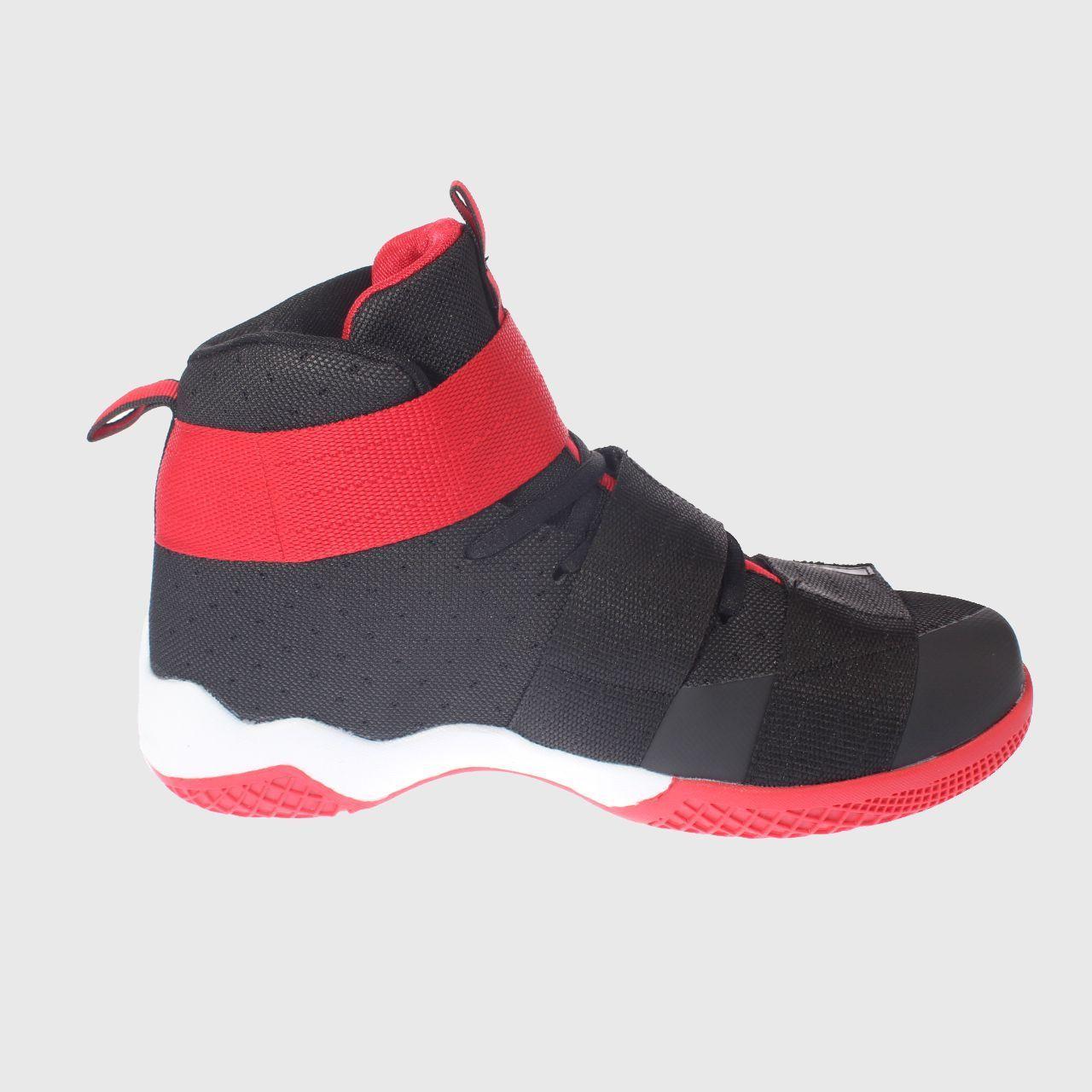 Zapatilla Negro/Rojo Vía franca Hombre-3