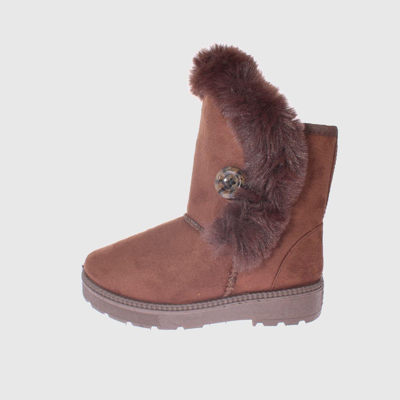 Bota Piel Café Vía Franca Niño-1
