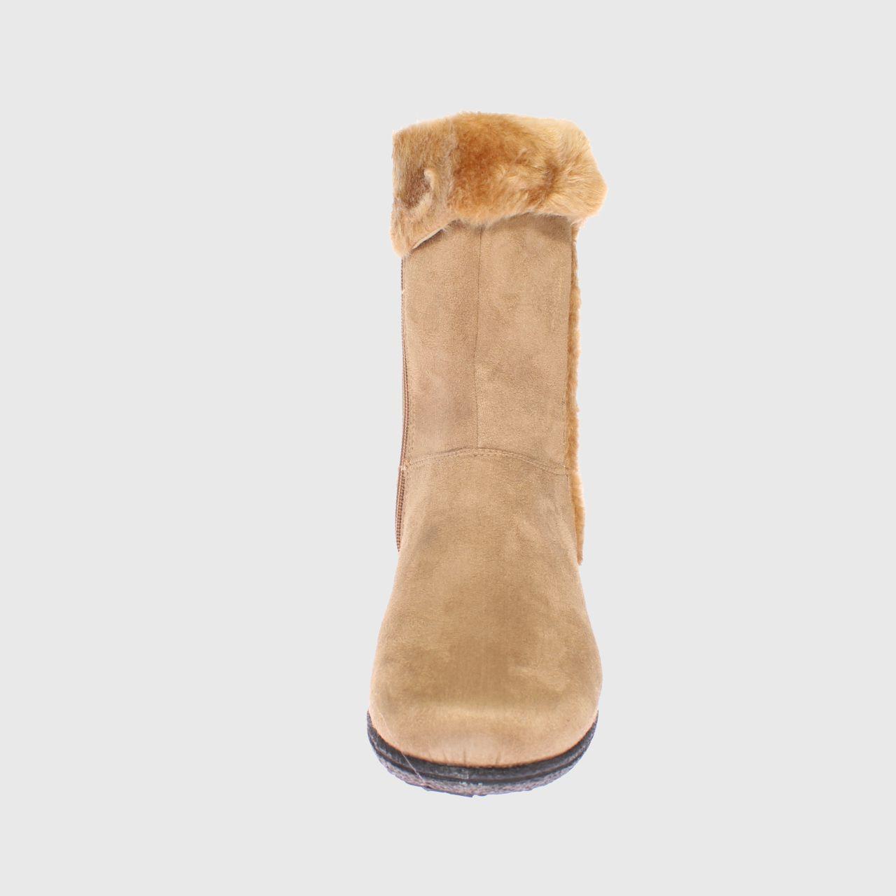 Bota piel Beige Vía Franca Mujer-2