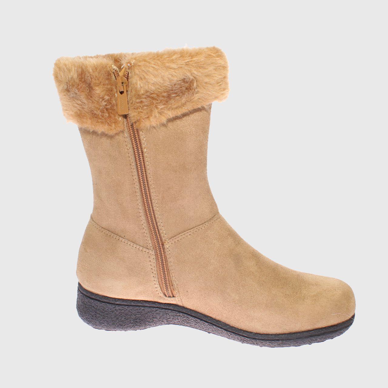 Bota piel Beige Vía Franca Mujer-3