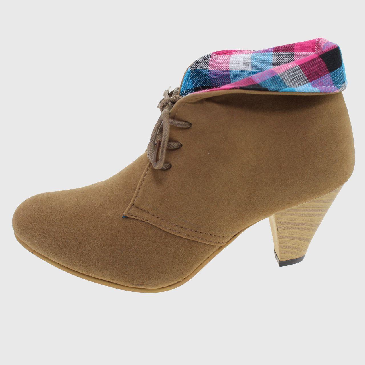 Botín Tacón Escoces Taupe Vía Franca Mujer-1