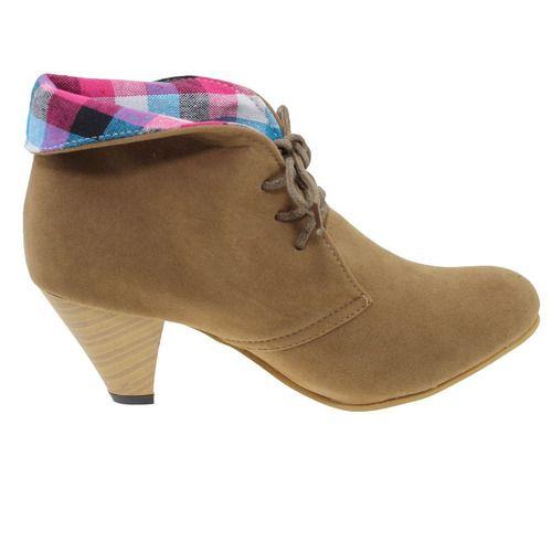 Botín Tacón Escoces Taupe Vía Franca Mujer-7