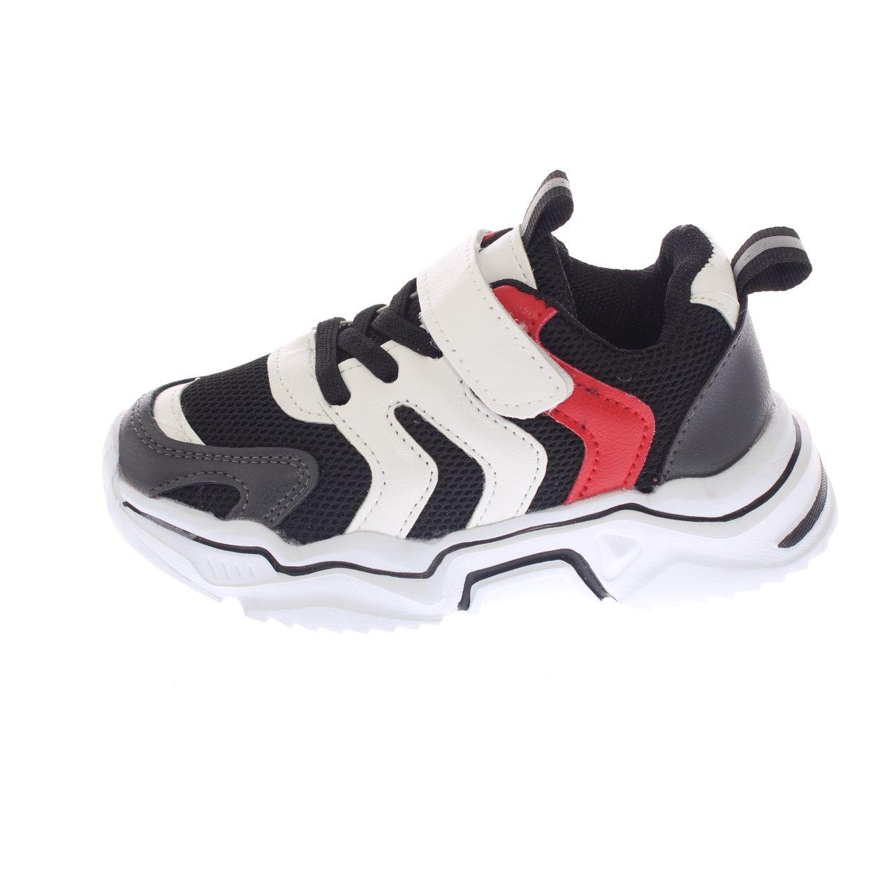 Zapatilla Negro/rojo Vía Franca Niño-3