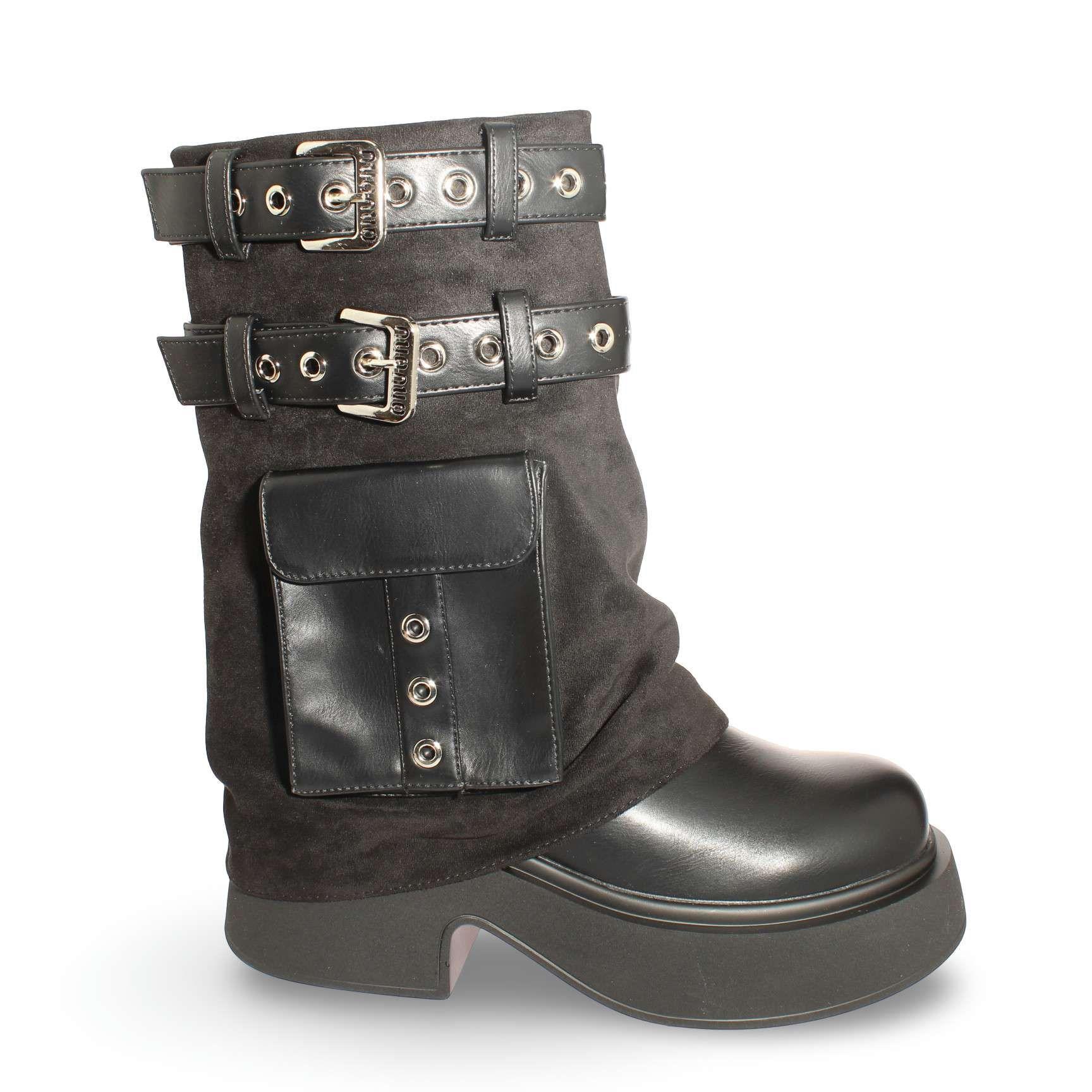 Bota OnuOnu Negro Vía Franca Mujer Art: 5PG3231BLACK-1