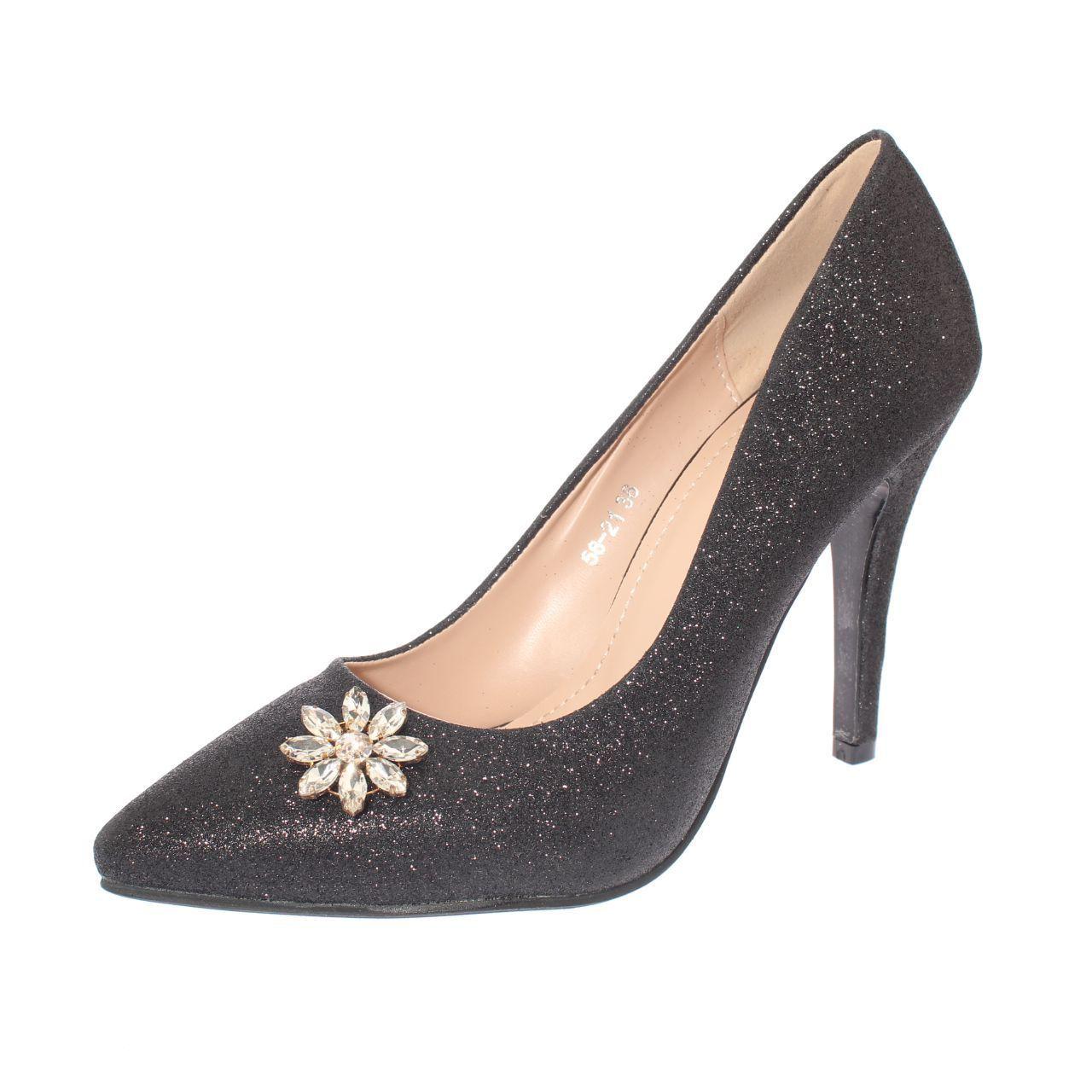 Zapato Taco Negro Vía Franca Mujer-0