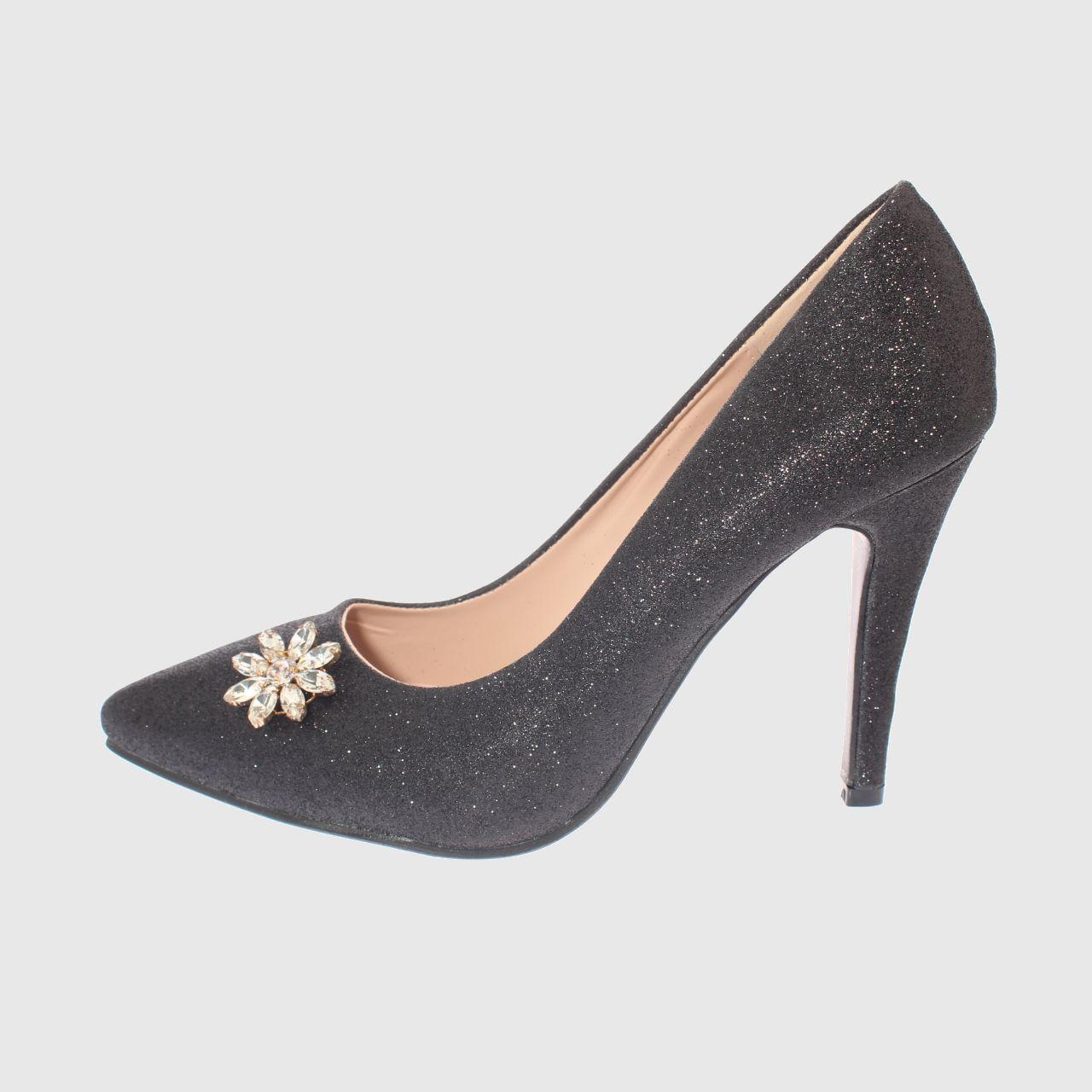 Zapato Taco Negro Vía Franca Mujer-1