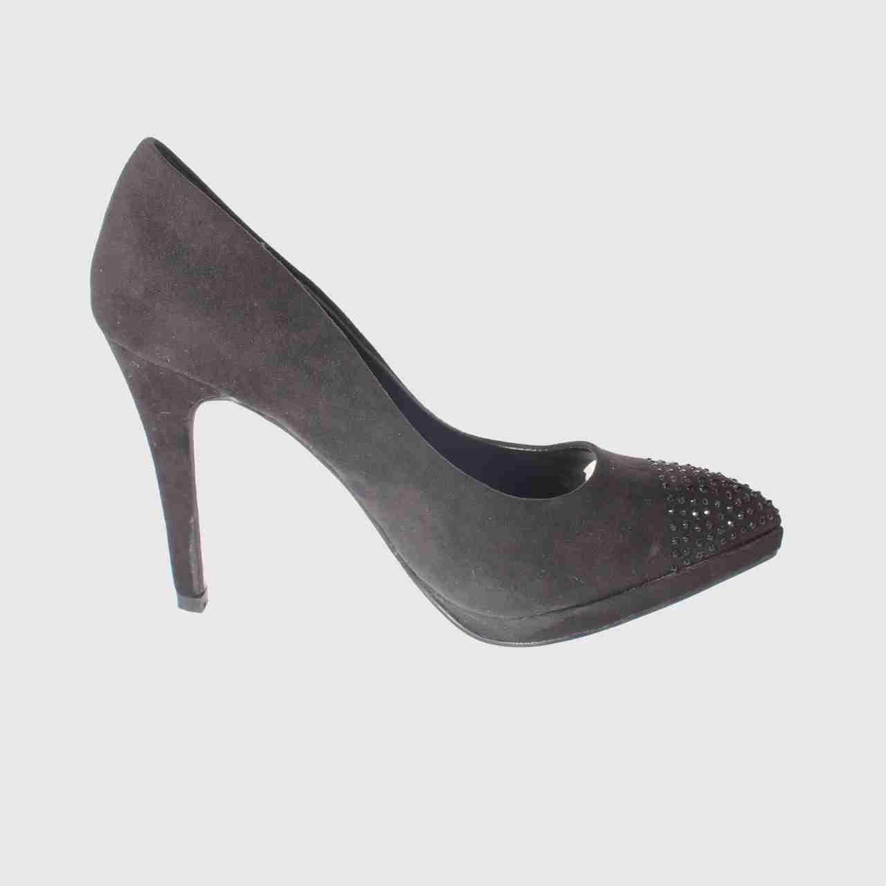 Zapato Taco Negro Vía Franca Mujer-3