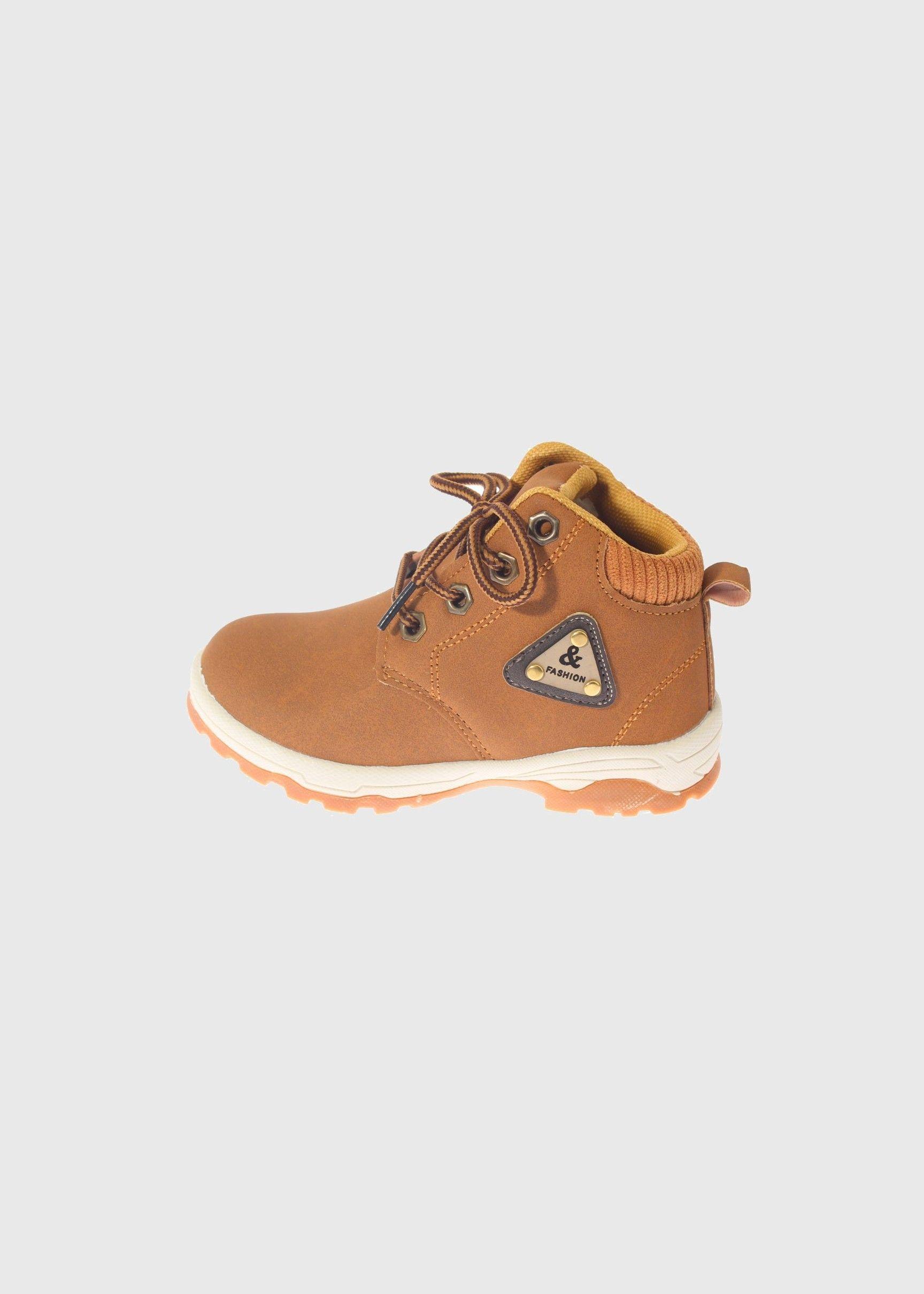 Botin Casual Para Niño Color Tostado-0